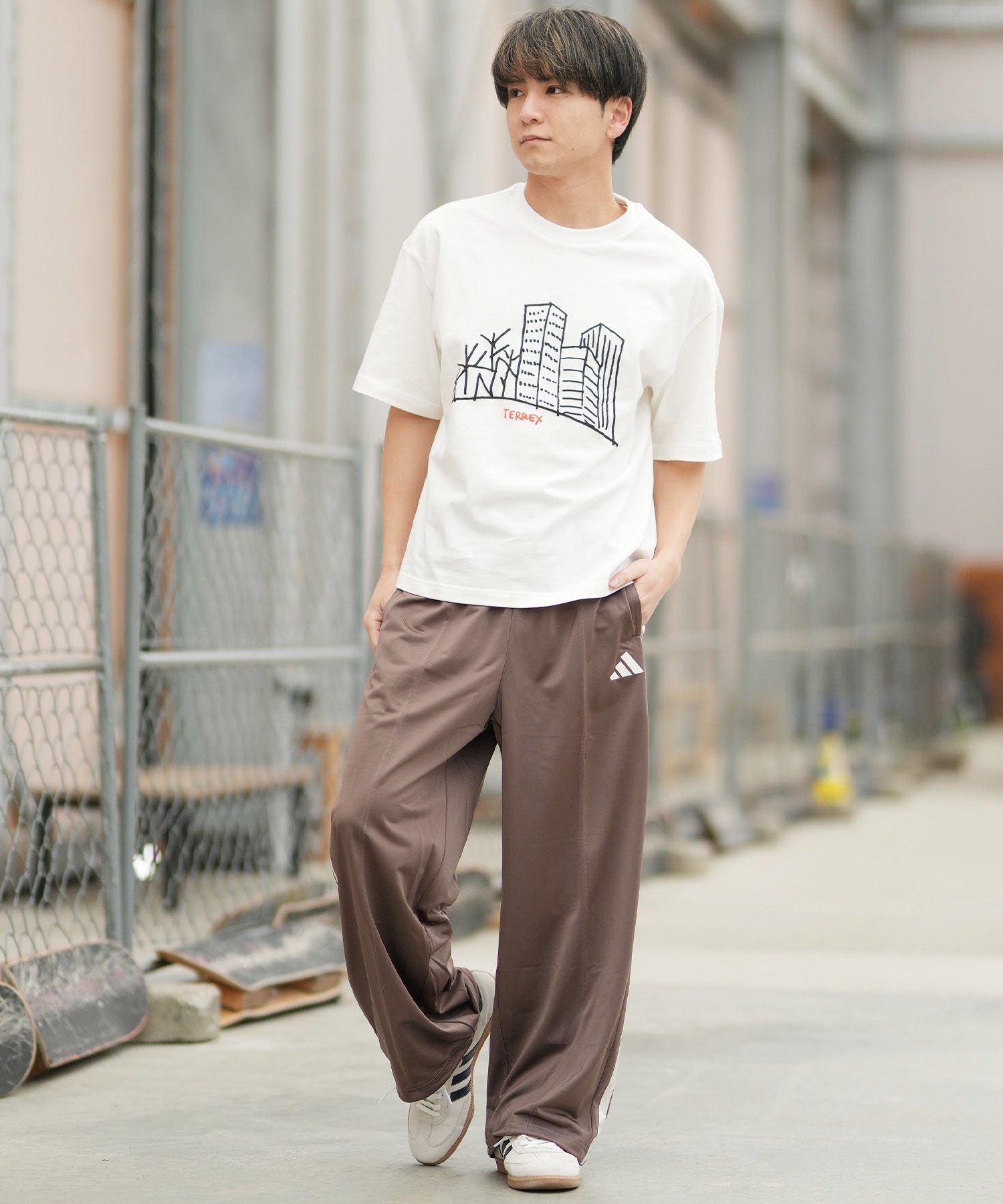 adidas アディダス ジャージ トラックパンツ メンズ ワンポイント ロゴ