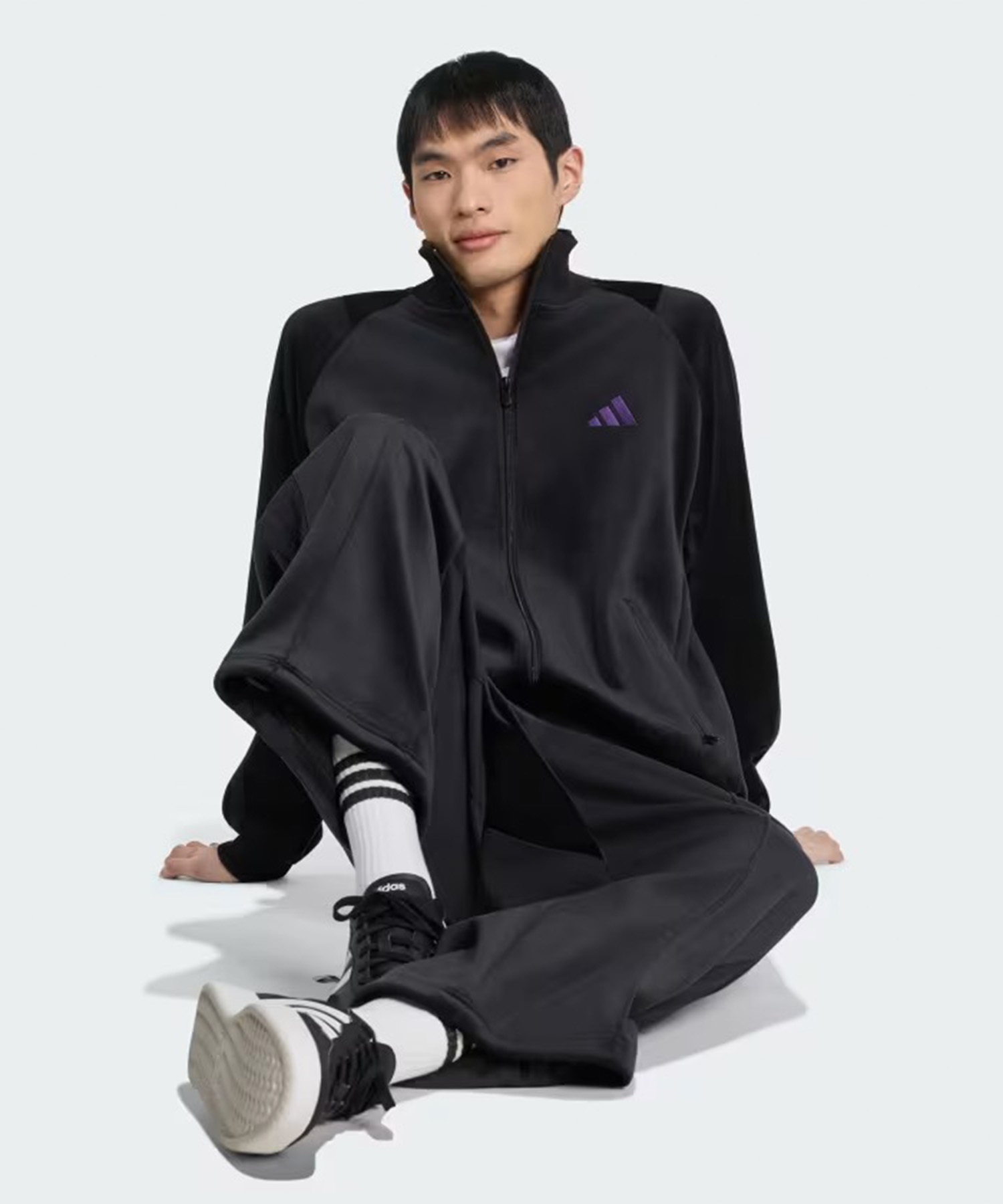 adidas アディダス ジャージ トラックパンツ メンズ ベロア M STADIUM