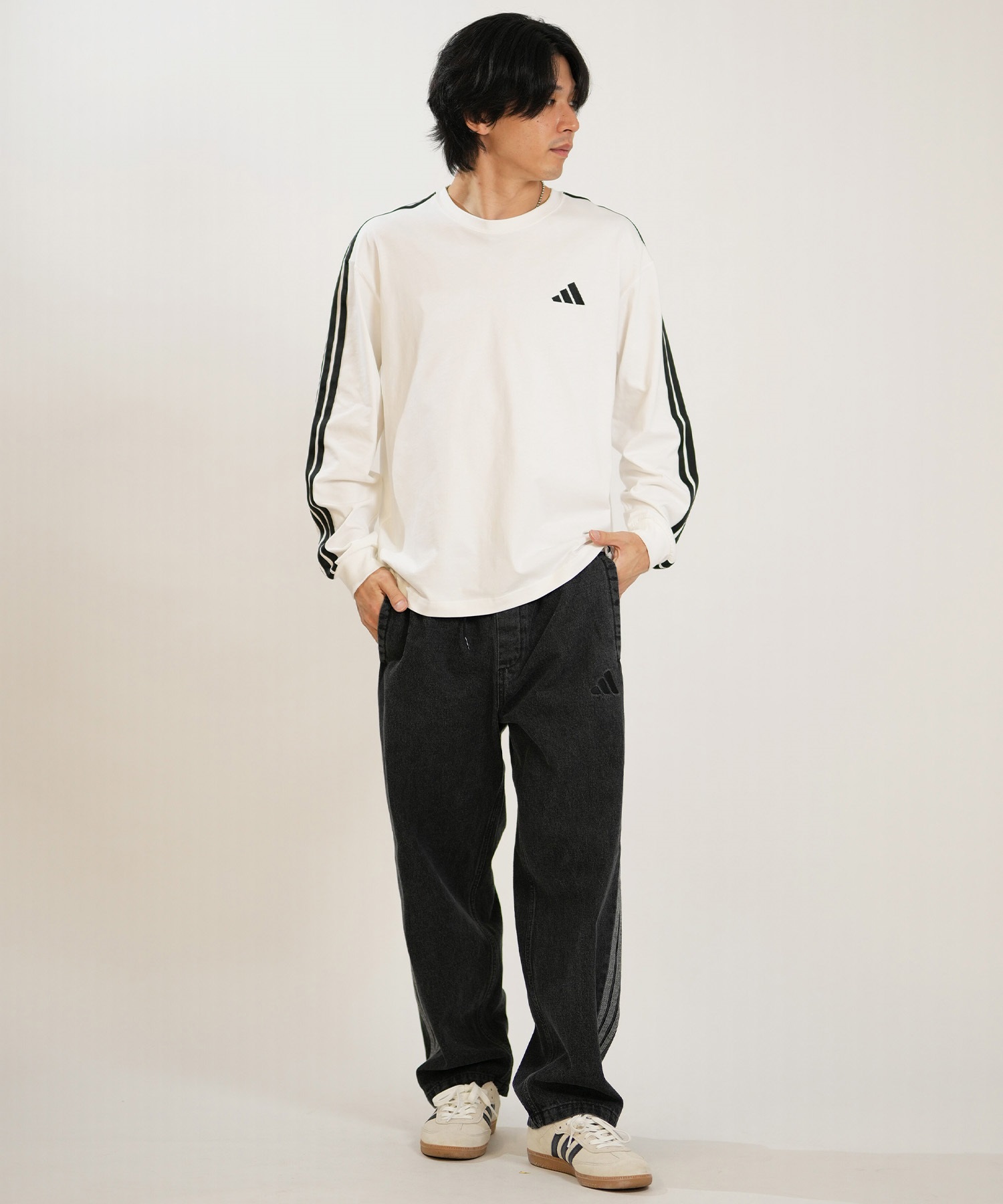adidas アディダス ロングパンツ メンズ デニム パンツ Gパン M