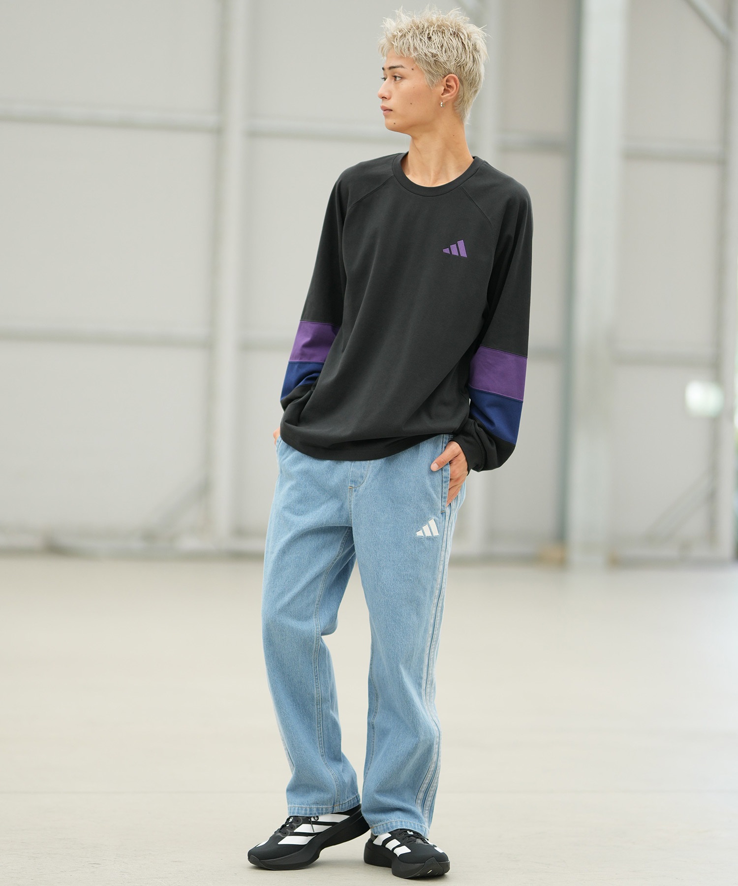 adidas アディダス ロングパンツ メンズ デニム パンツ Gパン M