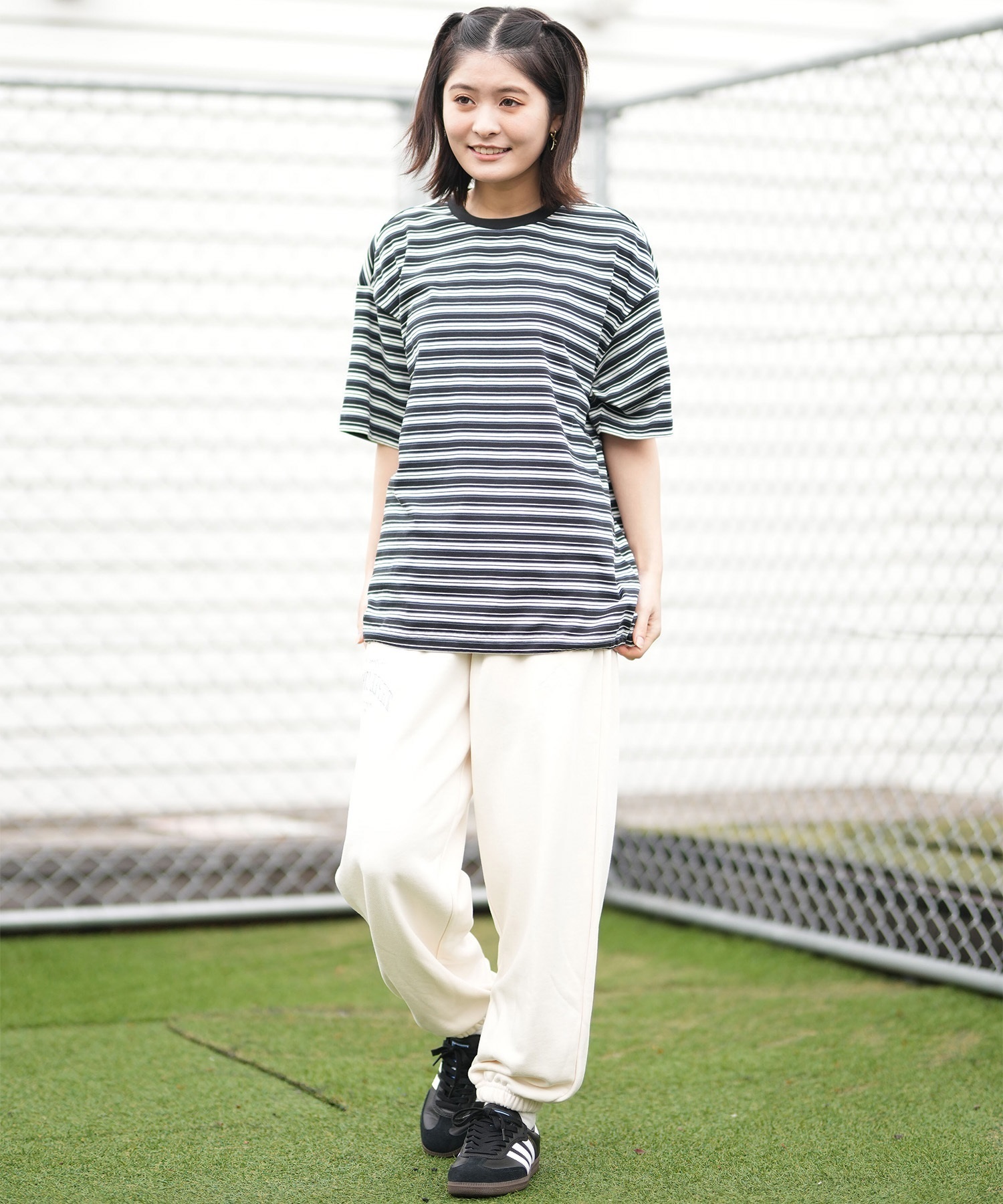 adidas アディダス 半袖 Tシャツ レディース W STADIUM C ストライプ