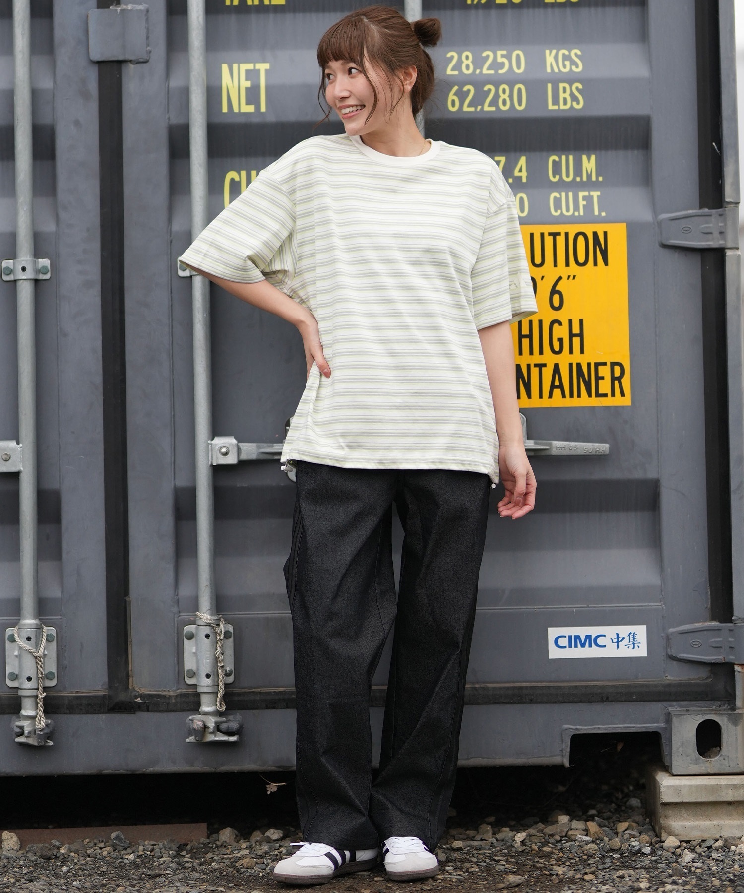 adidas アディダス 半袖 Tシャツ レディース W STADIUM C ストライプ