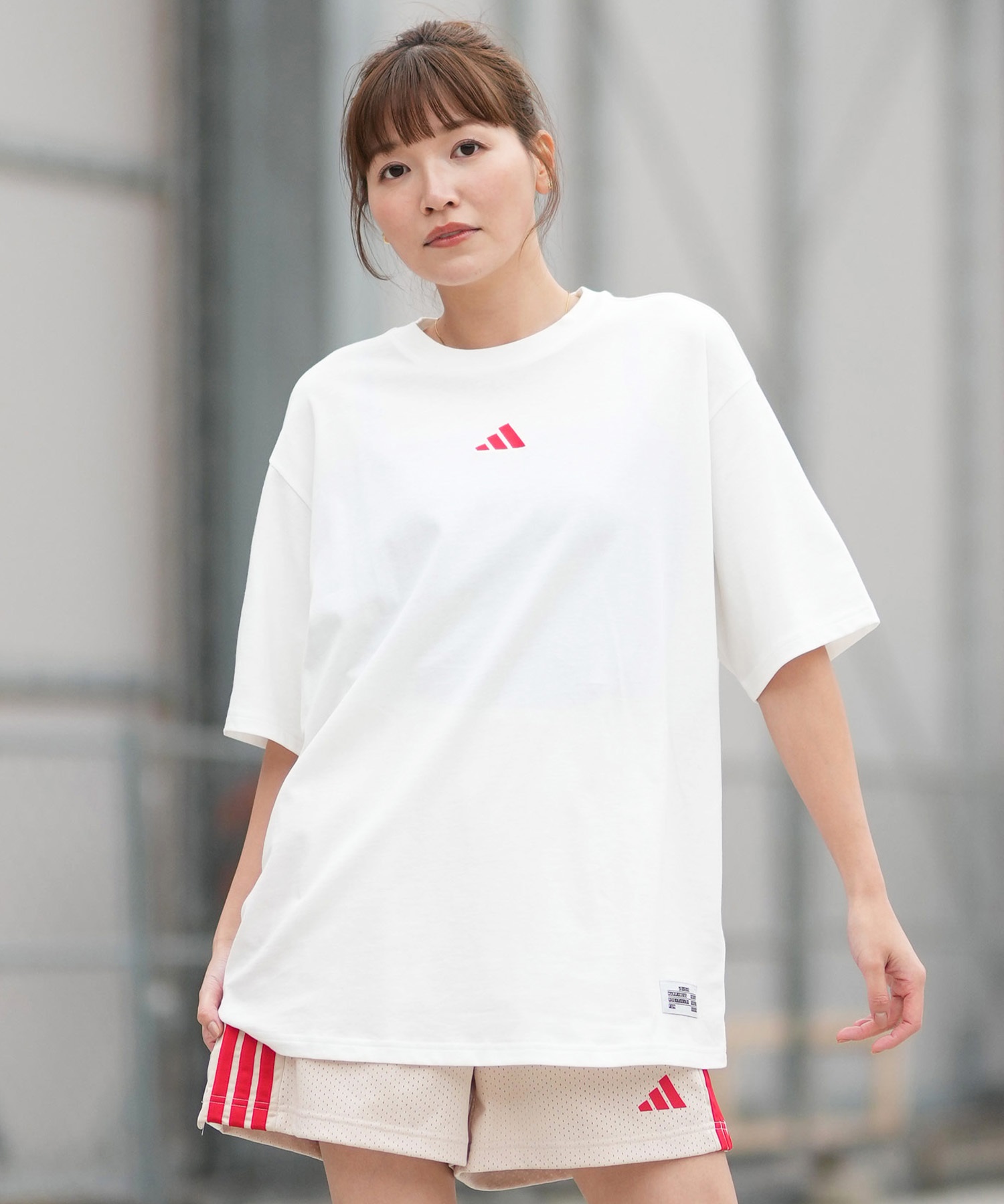 adidas アディダス 半袖 Tシャツ レディース W オーバーサイズ バック