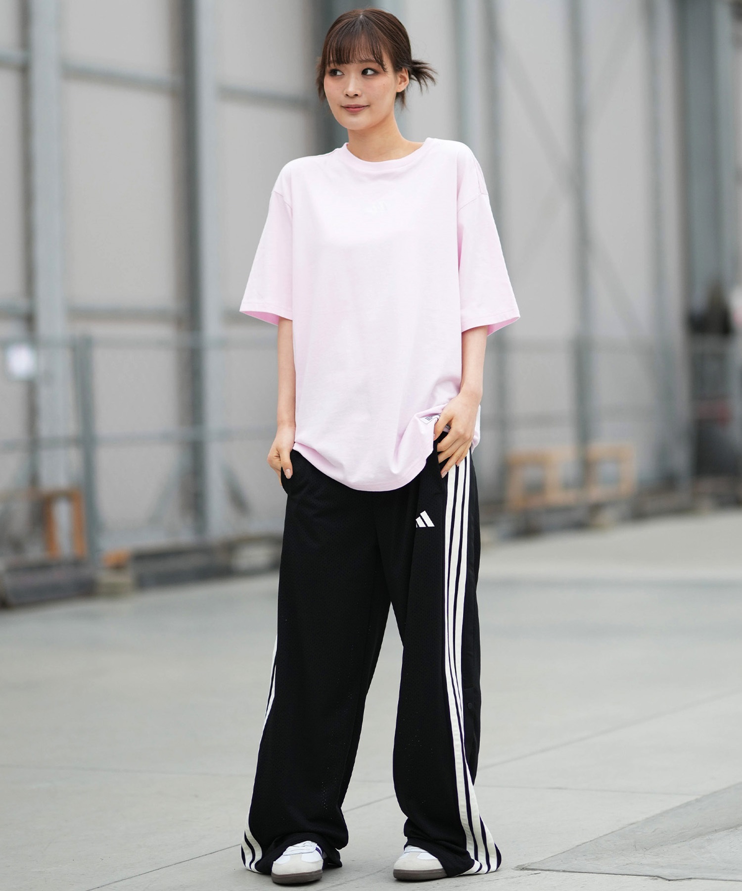 adidas アディダス 半袖 Tシャツ レディース W オーバーサイズ バック