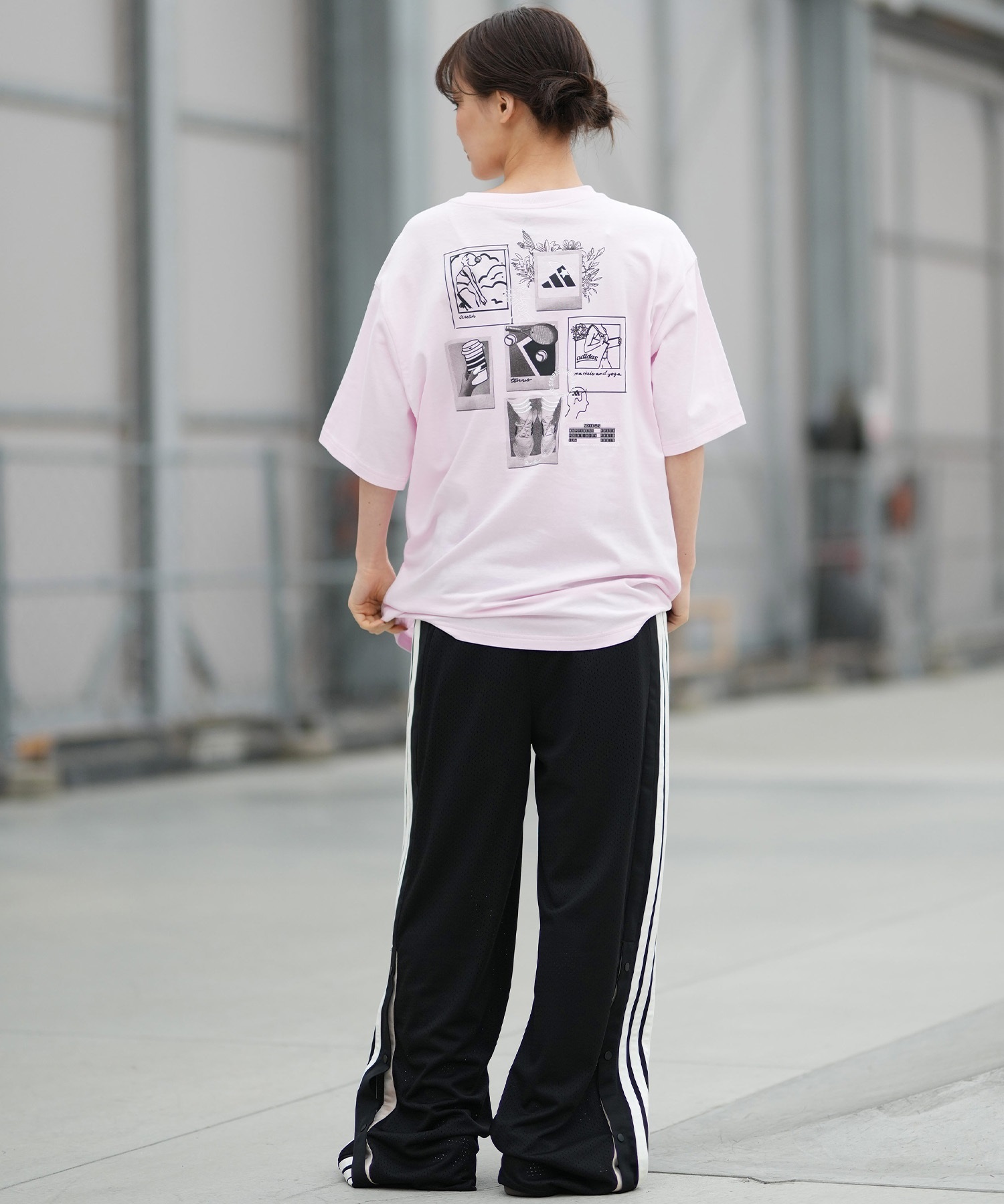 adidas アディダス 半袖 Tシャツ レディース W オーバーサイズ バック