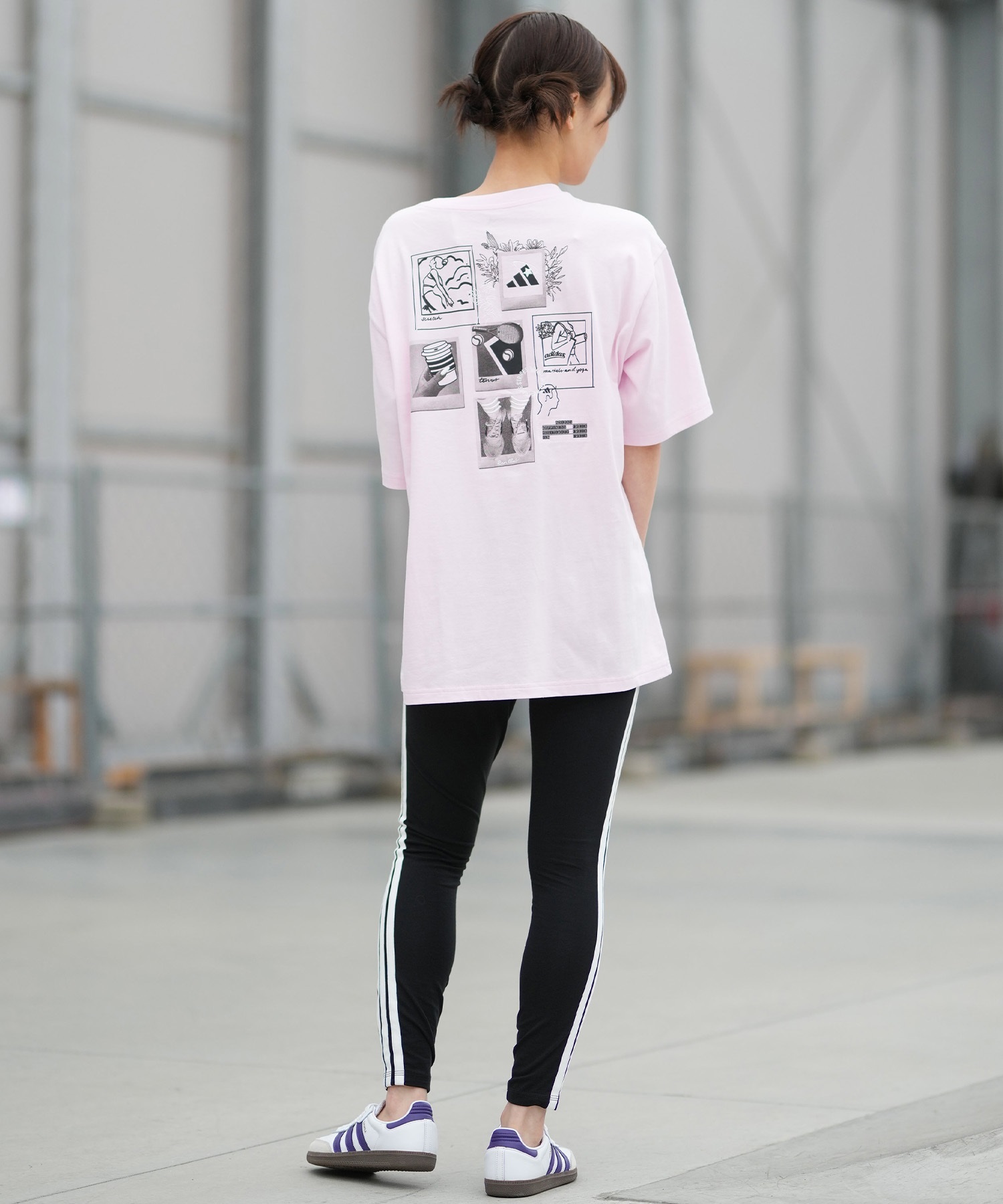 adidas アディダス 半袖 Tシャツ レディース W オーバーサイズ バック