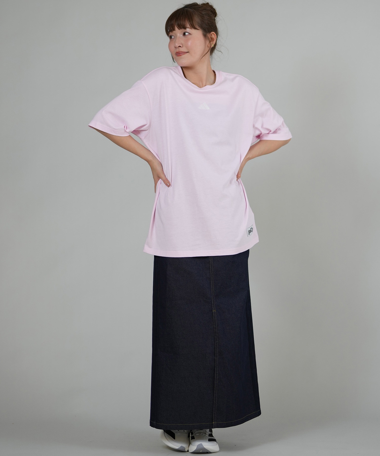 adidas アディダス 半袖 Tシャツ レディース W オーバーサイズ バック