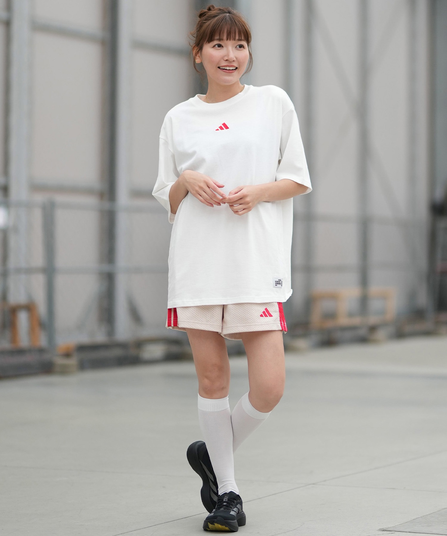 adidas アディダス 半袖 Tシャツ レディース W オーバーサイズ バック