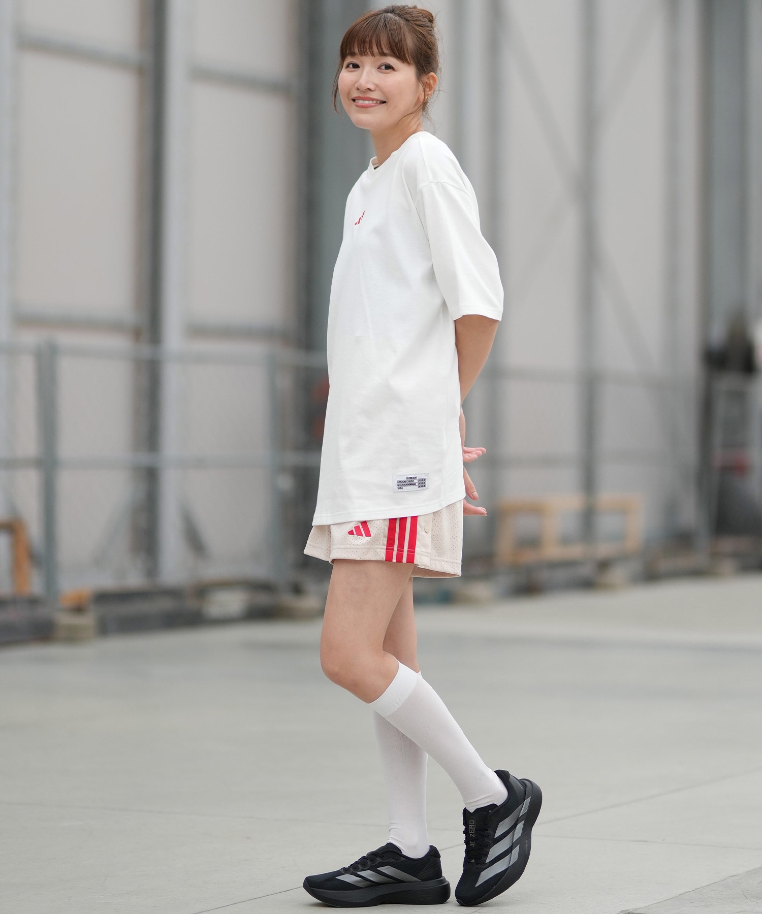 adidas アディダス 半袖 Tシャツ レディース W オーバーサイズ バック
