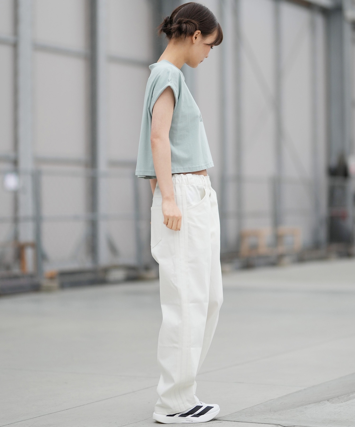 GLADHAND ホワイトパンツ XL adidas アディダス ロングパンツ レディース W STADIUM C ストレート
