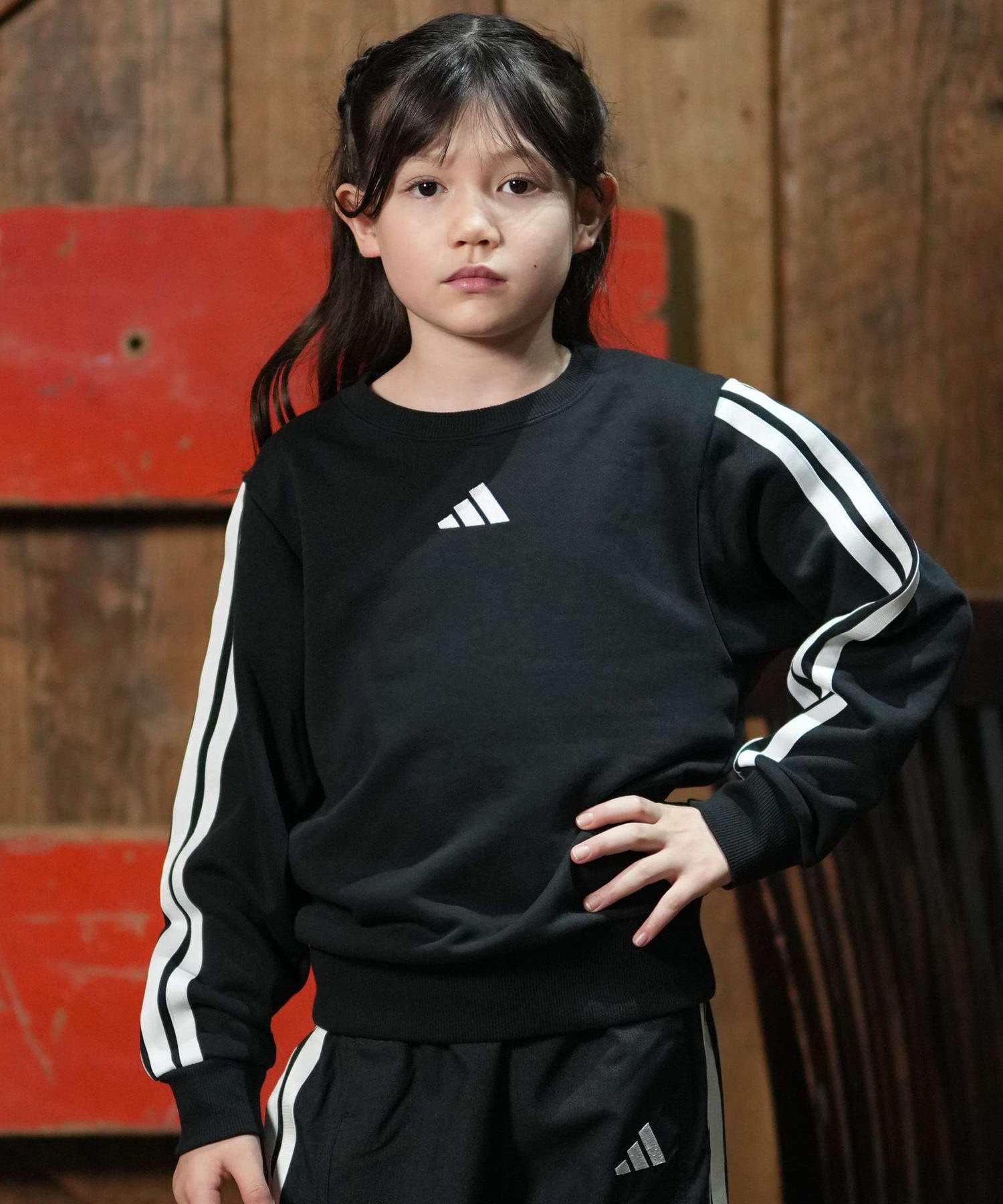 adidas アディダス トレーナー スウェット キッズ 子供 スポーティー