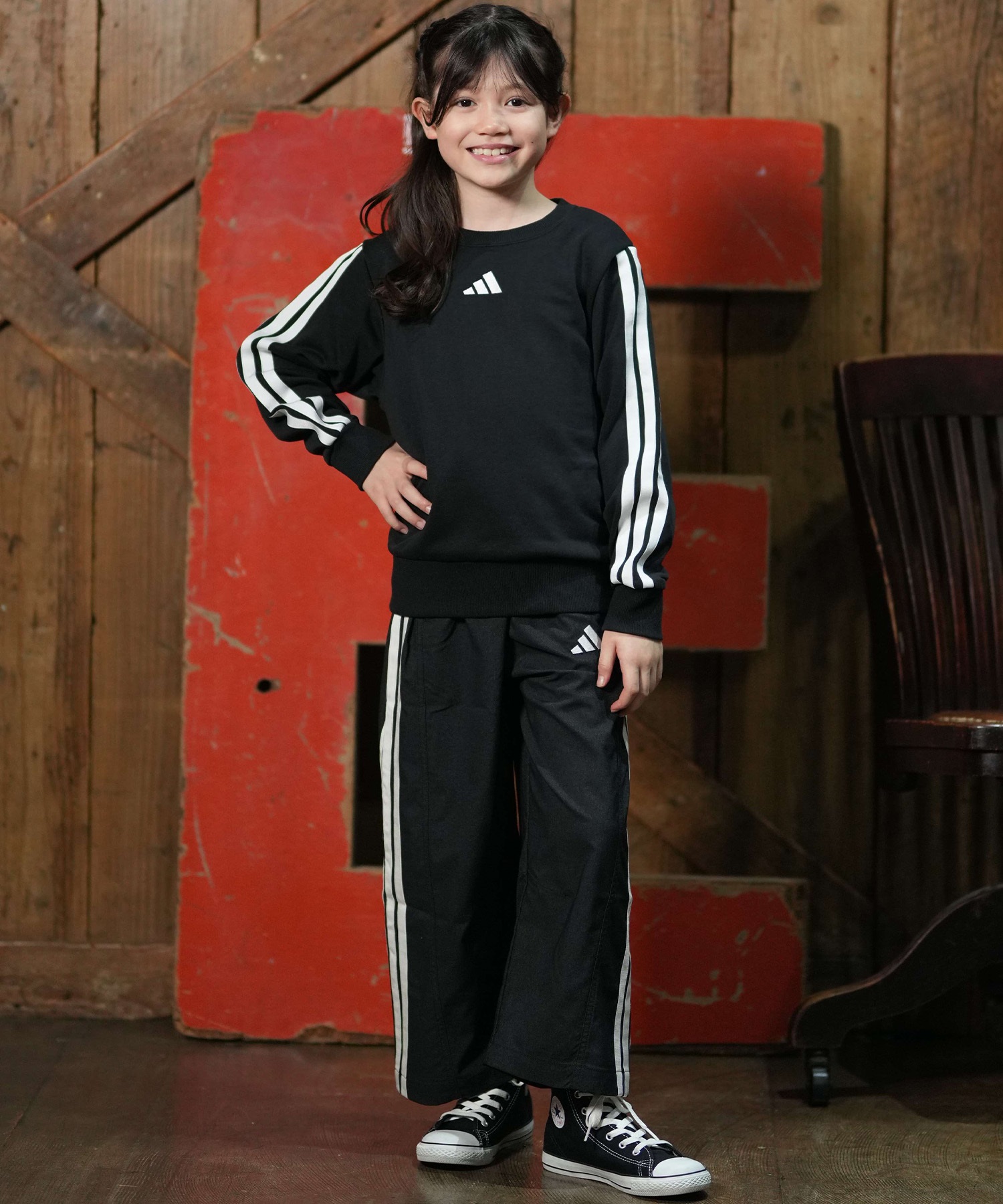 adidas アディダス トレーナー スウェット キッズ 子供 スポーティー 