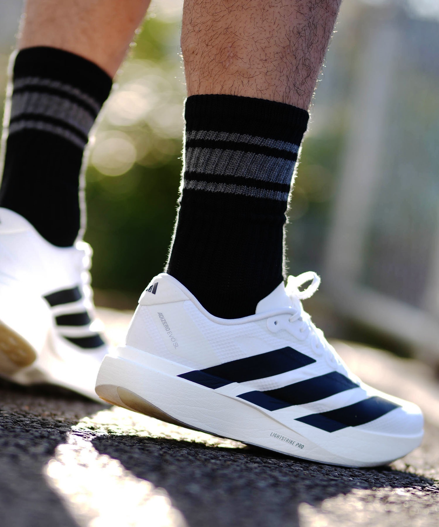 adidas アディダス スニーカー メンズ ランニング 厚底 Adizero EVO SL