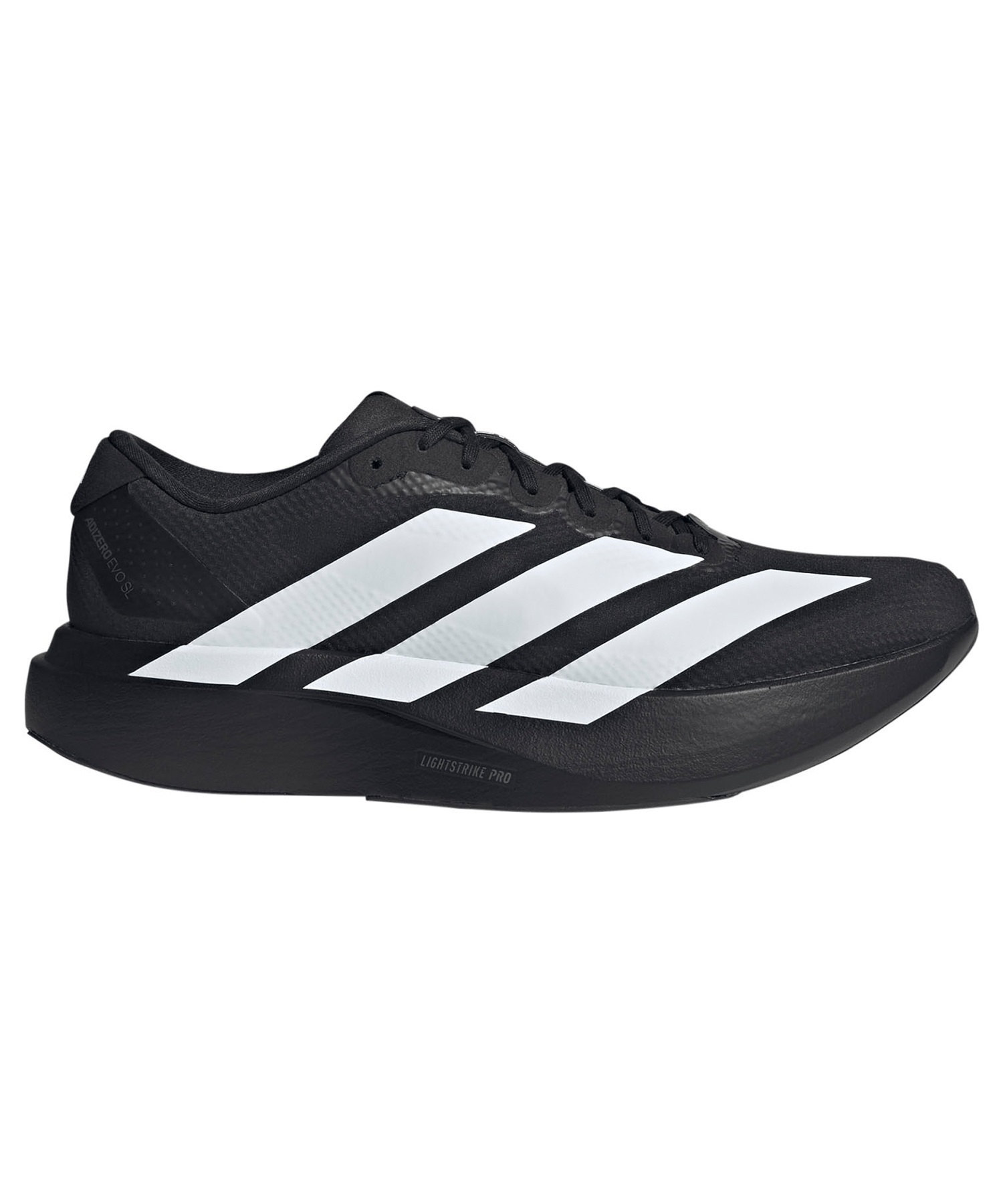 adidas アディダス スニーカー メンズ ランニング 厚底 Adizero EVO SL WOVEN M アディゼロ JR4728(BK/WT-26.0cm)