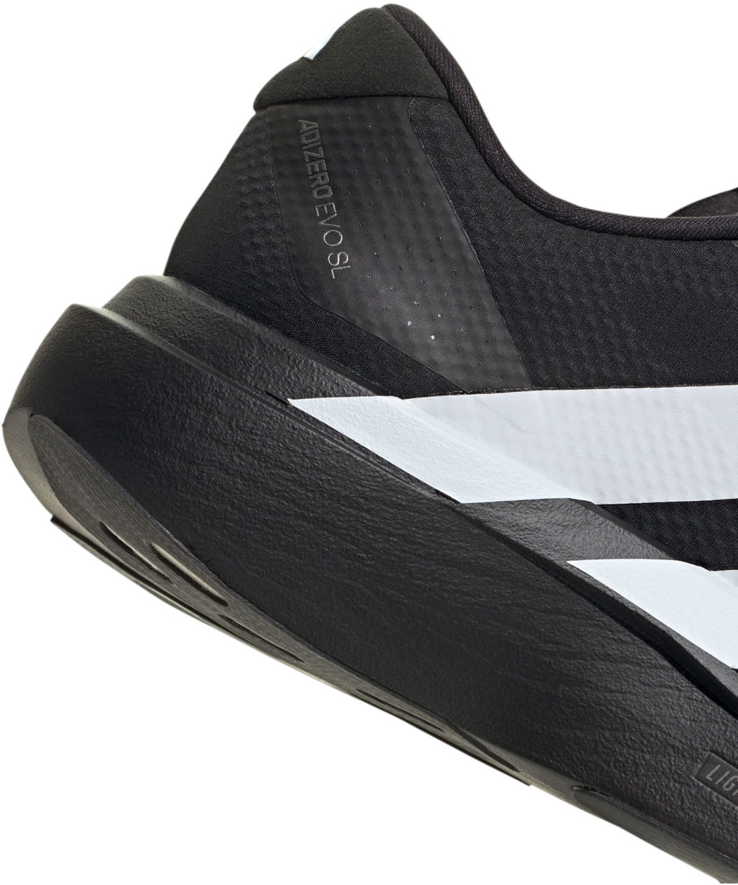 adidas アディダス スニーカー メンズ ランニング 厚底 Adizero EVO SL WOVEN M アディゼロ JR4728(BK/WT-26.0cm)