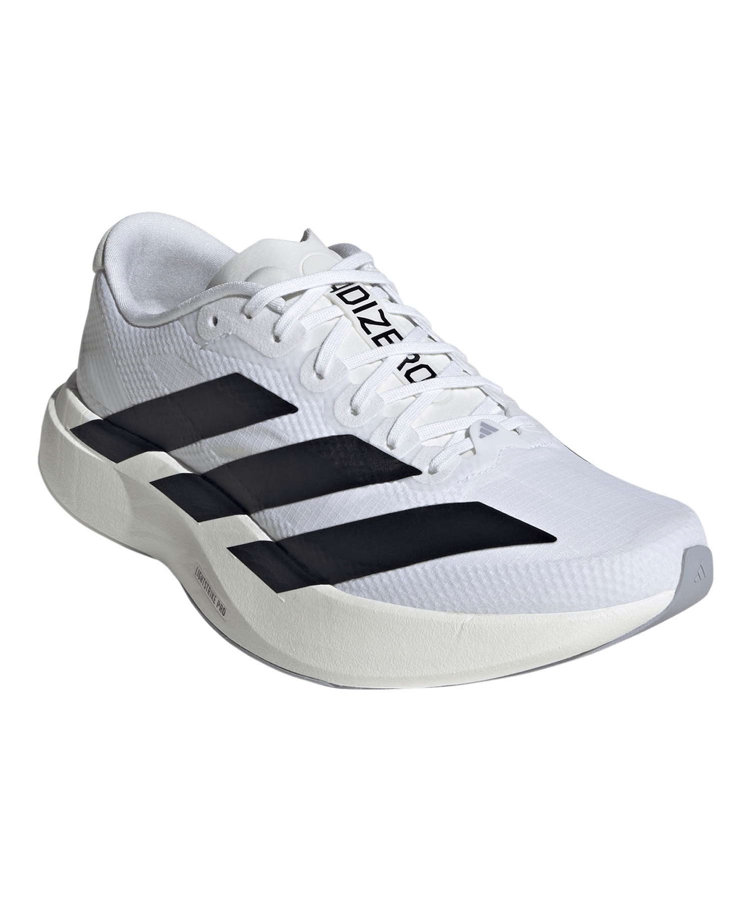 adidas アディダス スニーカー レディース ランニング 厚底 Adizero EVO SL WOVEN W アディゼロ JR4736(WT/BK-23.0cm)