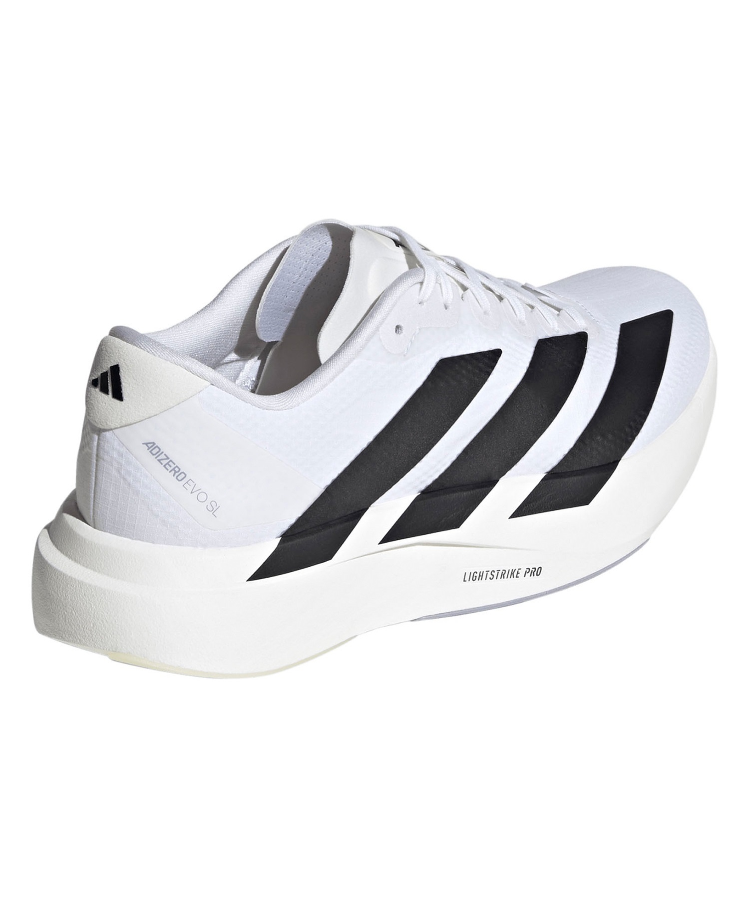 adidas アディダス スニーカー レディース ランニング 厚底 Adizero EVO SL WOVEN W アディゼロ JR4736(WT/BK-23.0cm)
