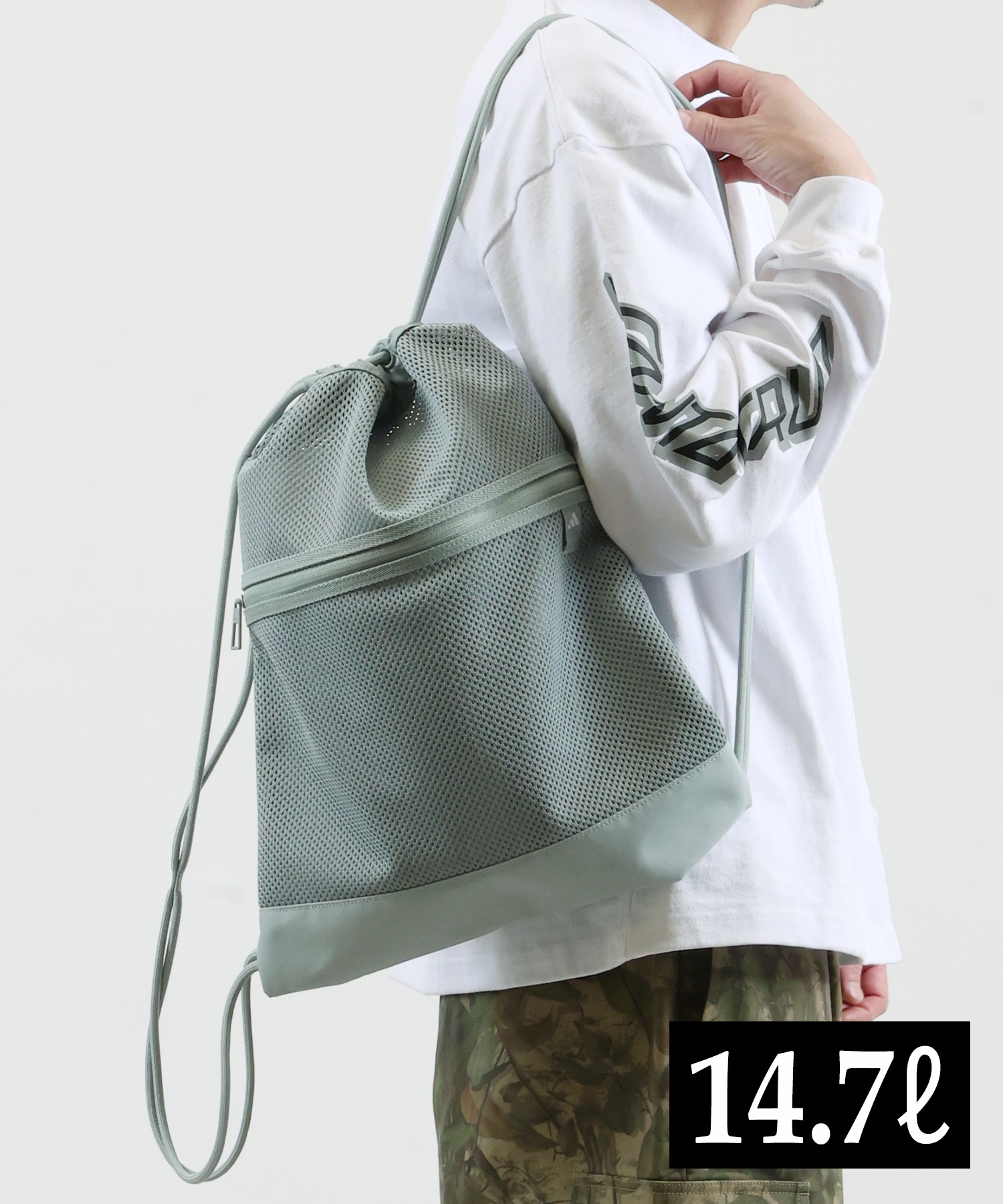 adidas アディダス バッグ ナップサック メッシュジムバッグ 14.7L
