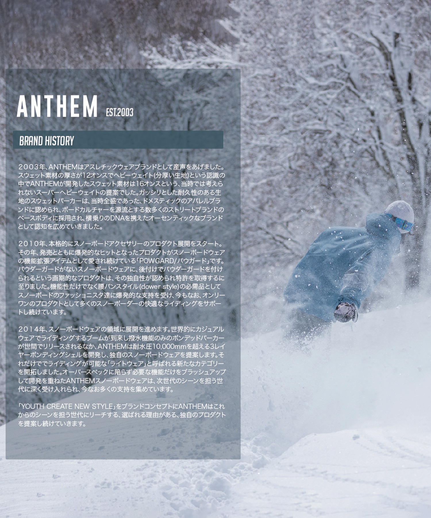 ANTHEM アンセム サグライドビブ THUGRIDE BIB スノーボード ウェア