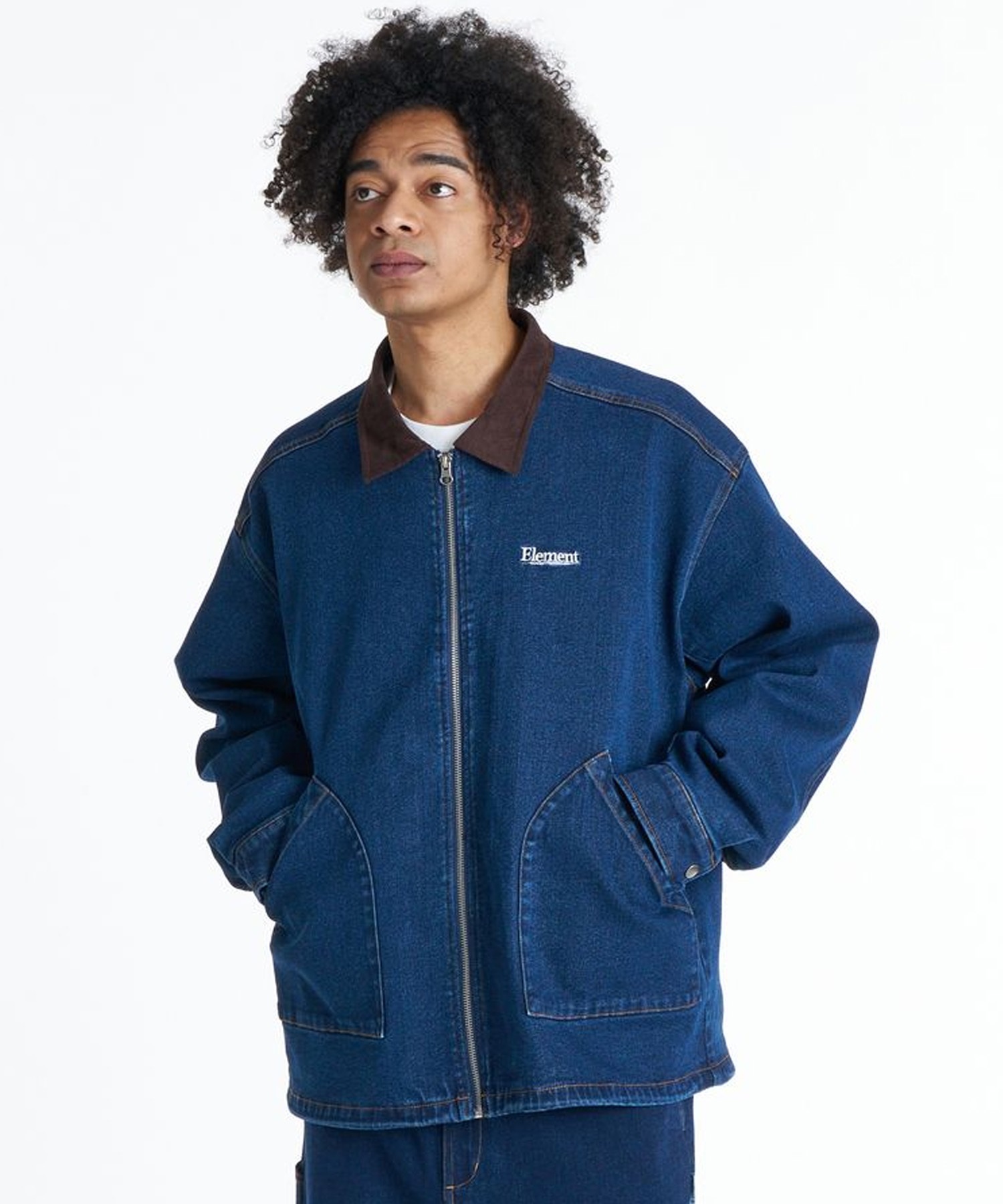 ELEMENT エレメント ジャケット メンズ バックプリント ロゴ DENIM