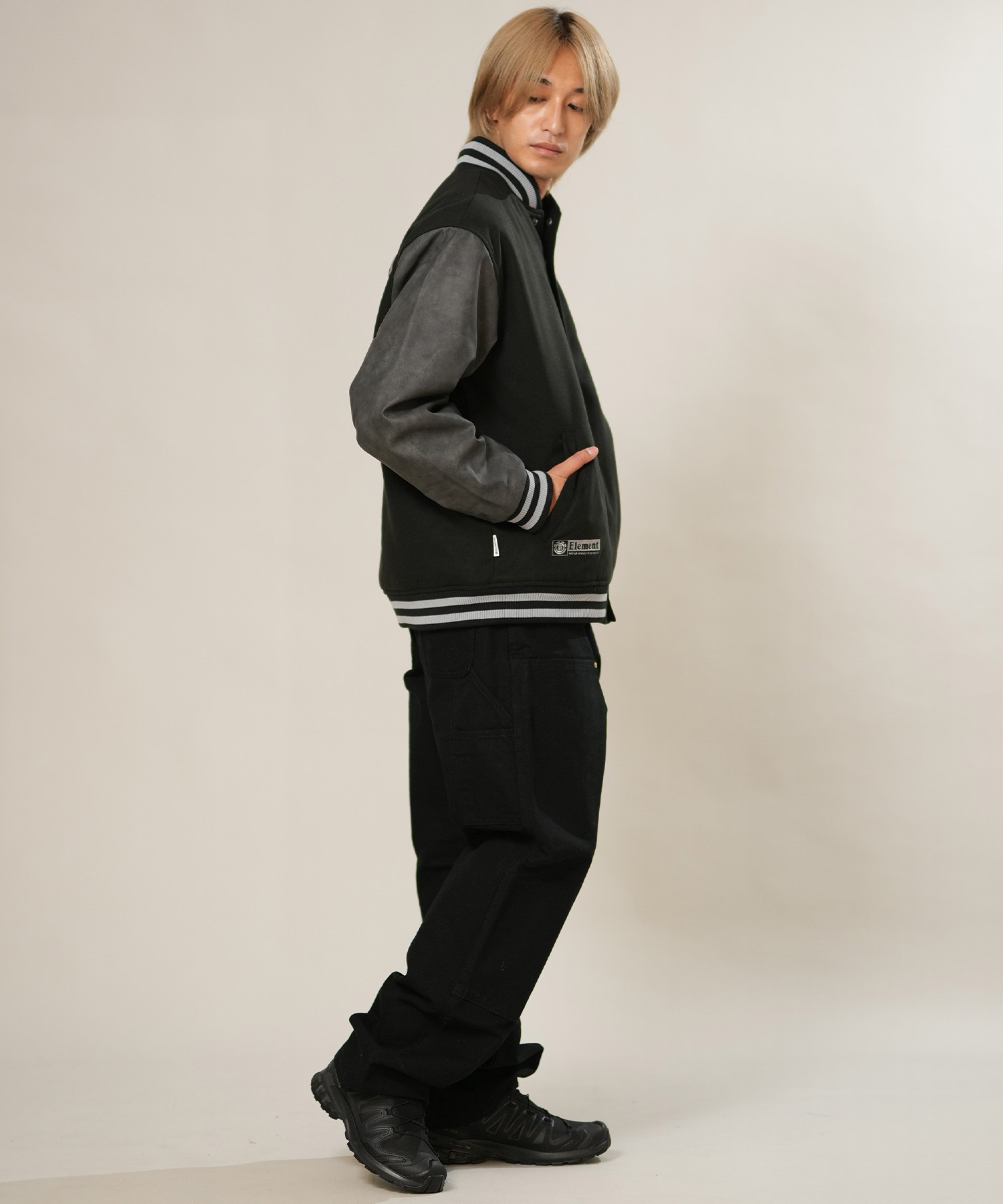 ELEMENT エレメント ジャケット メンズ バックプリント ロゴ VARSITY