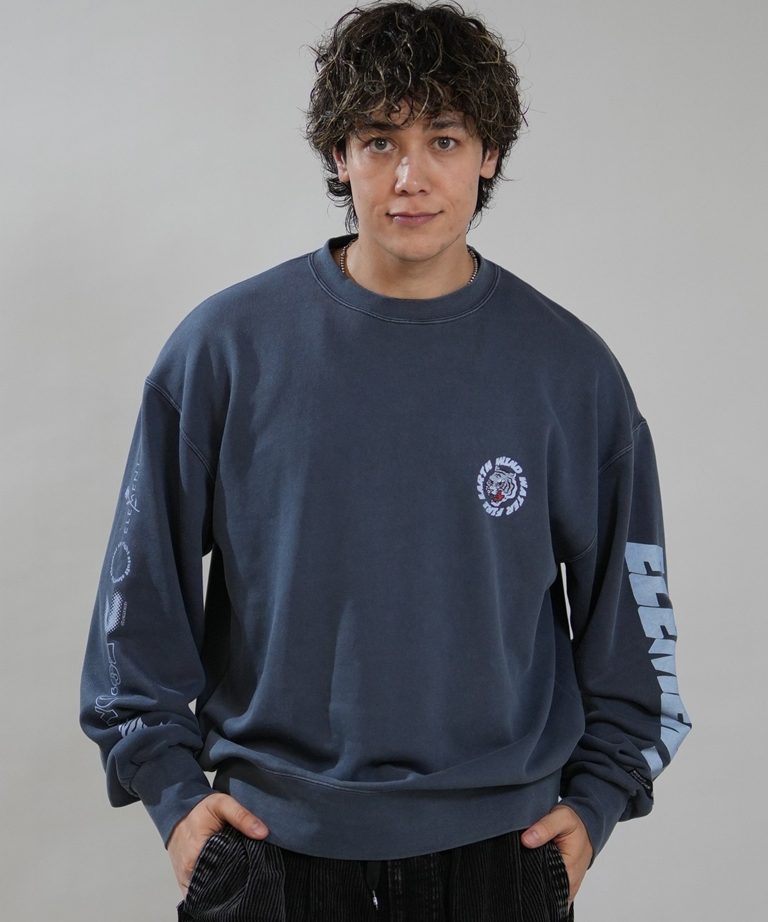 ELEMENT エレメント トレーナー スウェット メンズ 裏毛 TIGER CREW
