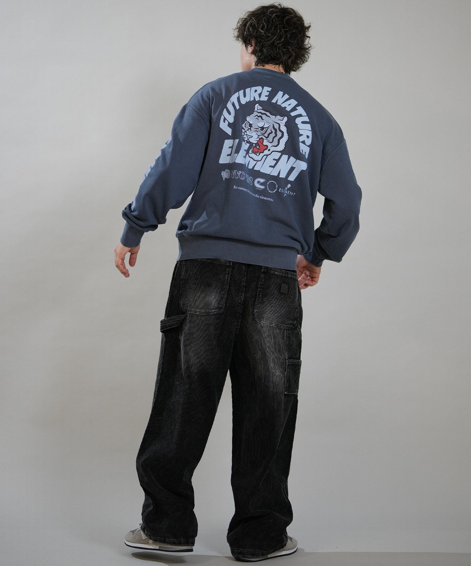 ELEMENT エレメント トレーナー スウェット メンズ 裏毛 TIGER CREW