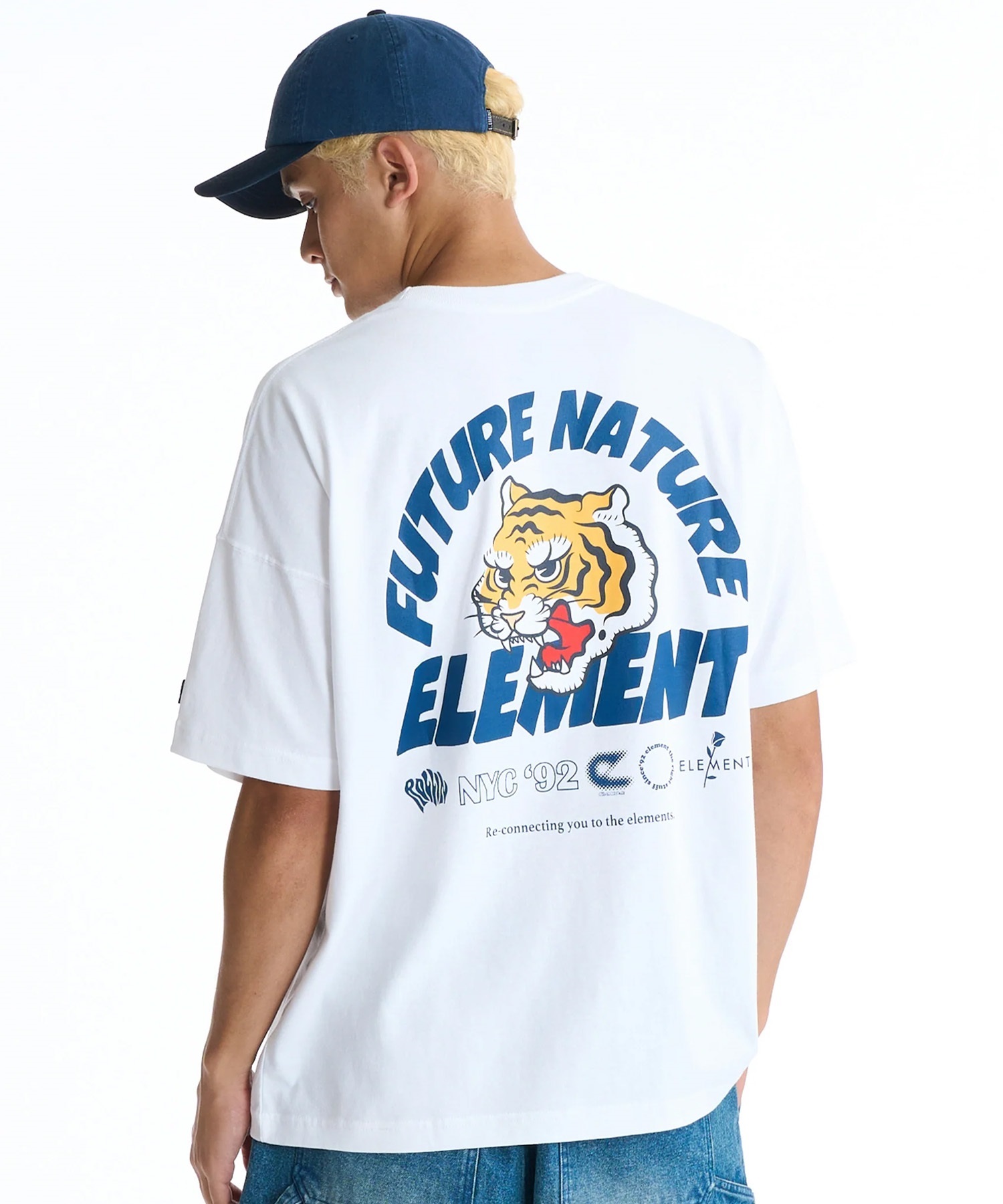 ELEMENT エレメント 半袖 Tシャツ メンズ バックプリント BG021204(WHT-M)