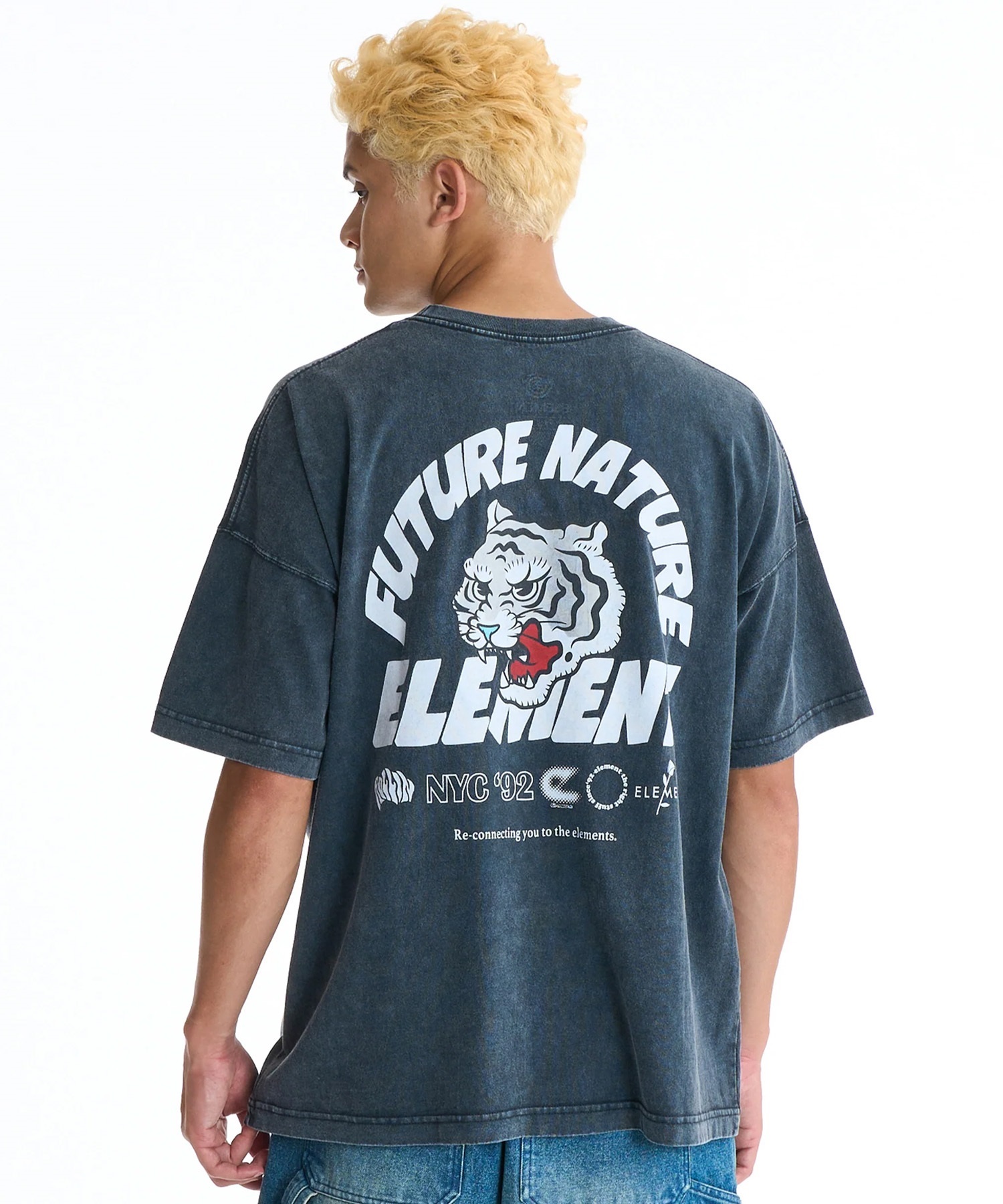 ELEMENT エレメント 半袖 Tシャツ メンズ バックプリント BG021204(WHT-M)
