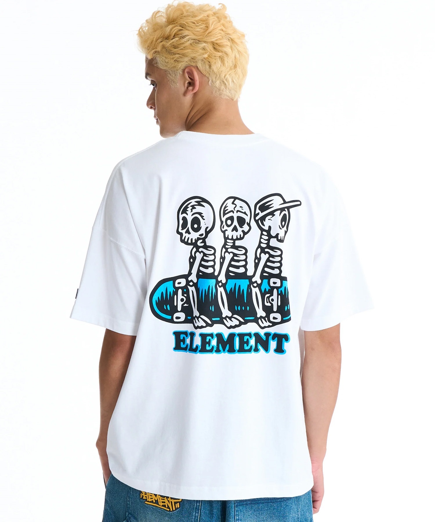 ELEMENT エレメント 半袖 Tシャツ メンズ バックプリント BG021212(WHT-M)