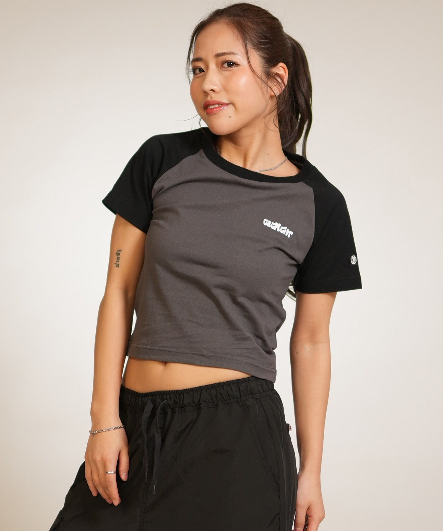 ELEMENT エレメント 半袖 Tシャツ レディース HEART RAGLAN SS W BG023P19(CHA-M)