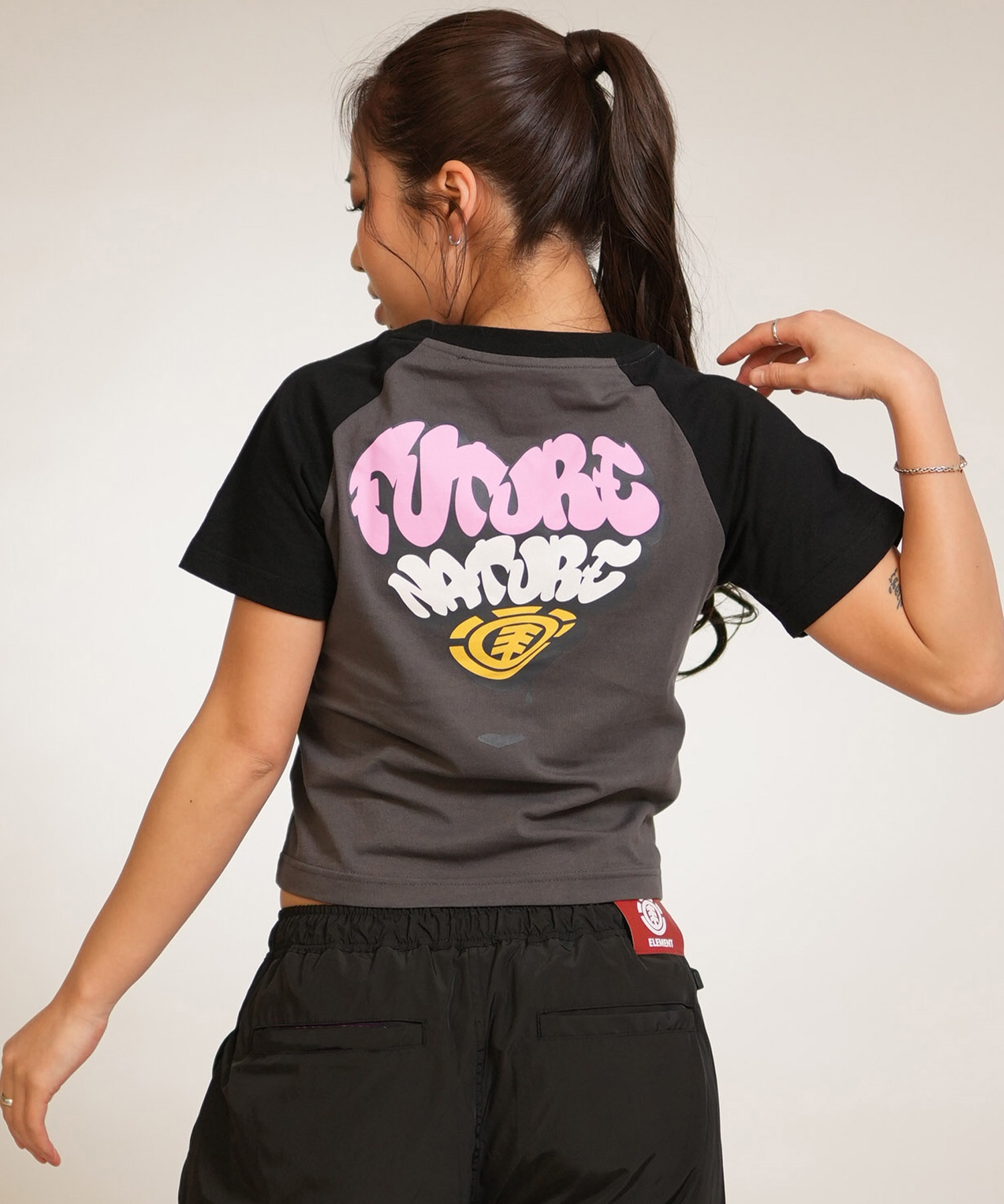 ELEMENT エレメント 半袖 Tシャツ レディース HEART RAGLAN SS W BG023P19(CHA-M)