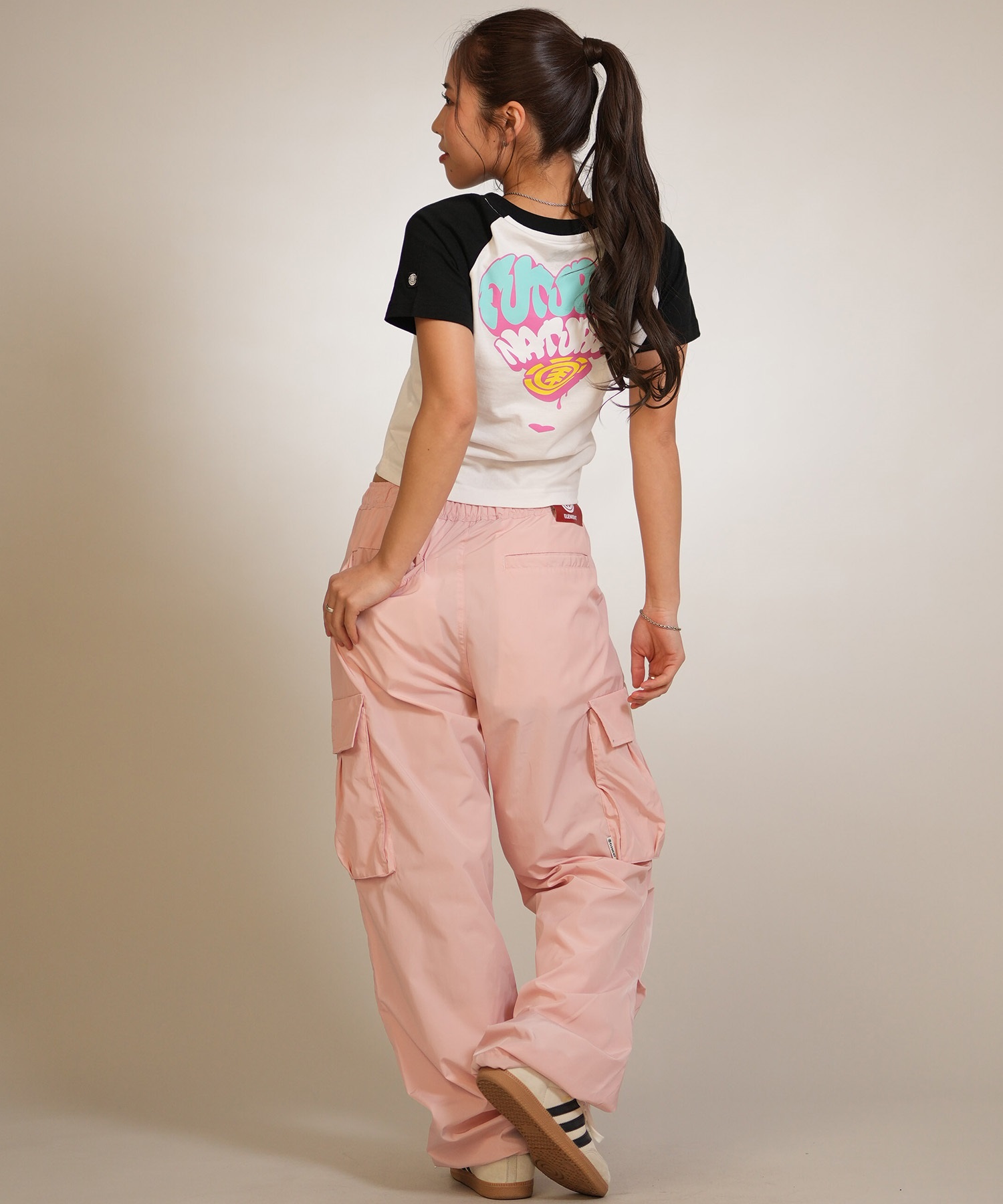 ELEMENT エレメント 半袖 Tシャツ レディース HEART RAGLAN SS W BG023P19(CHA-M)