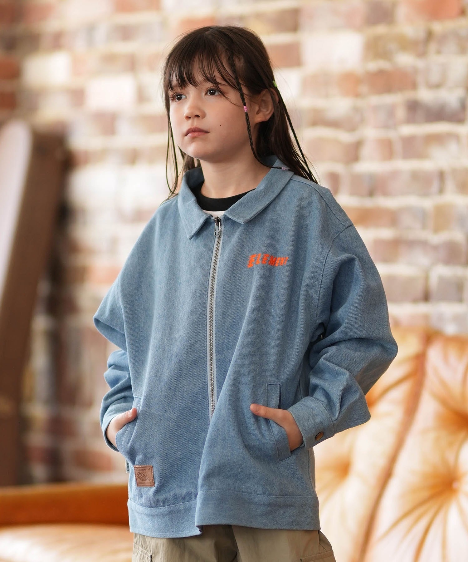 ELEMENT エレメント ジャケット キッズ ジュニア バックプリント DUTTY BUDDY JACKET YOUTH BG025761(FBK-140cm)
