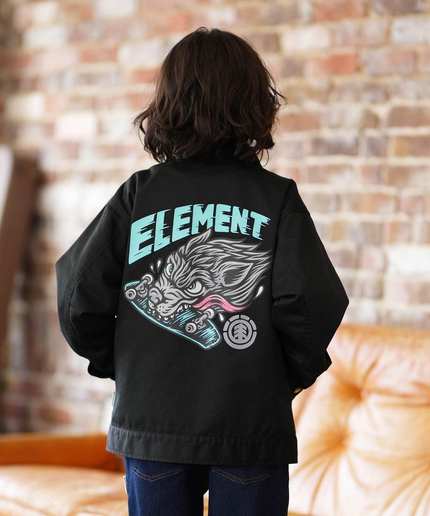 ELEMENT エレメント ジャケット キッズ ジュニア バックプリント DUTTY BUDDY JACKET YOUTH BG025761(FBK-140cm)