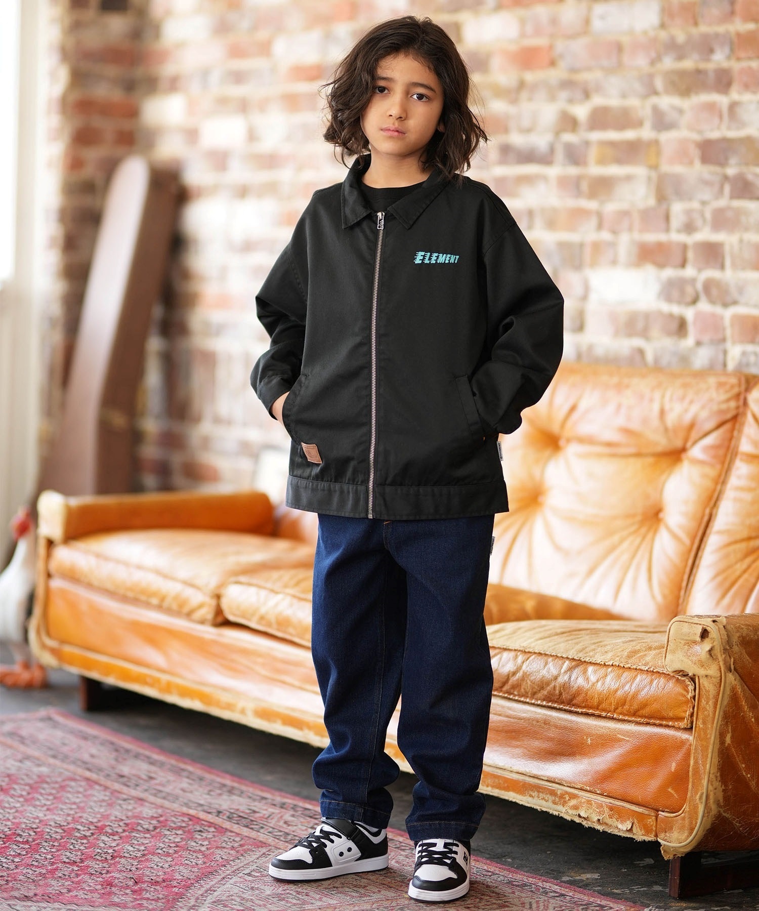 ELEMENT エレメント ジャケット キッズ ジュニア バックプリント DUTTY BUDDY JACKET YOUTH BG025761(FBK-140cm)