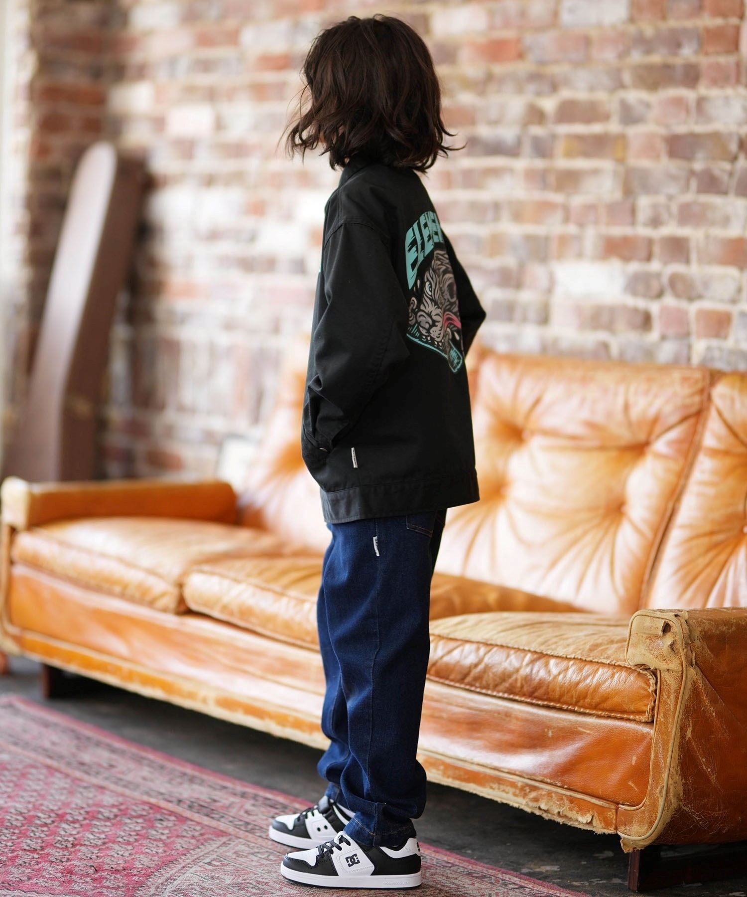 ELEMENT エレメント ジャケット キッズ ジュニア バックプリント DUTTY BUDDY JACKET YOUTH BG025761(FBK-140cm)
