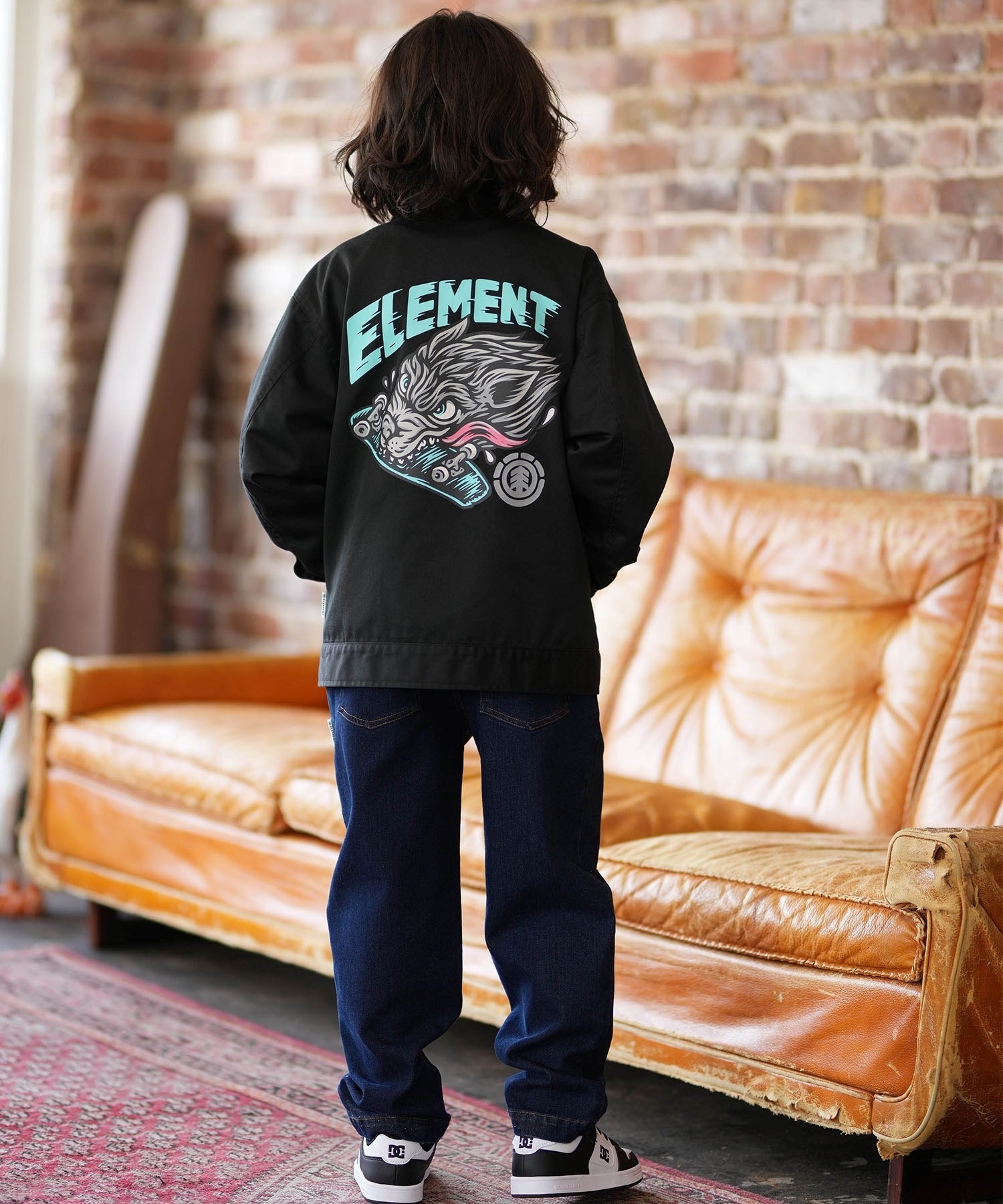 ELEMENT エレメント ジャケット キッズ ジュニア バックプリント DUTTY BUDDY JACKET YOUTH BG025761(FBK-140cm)