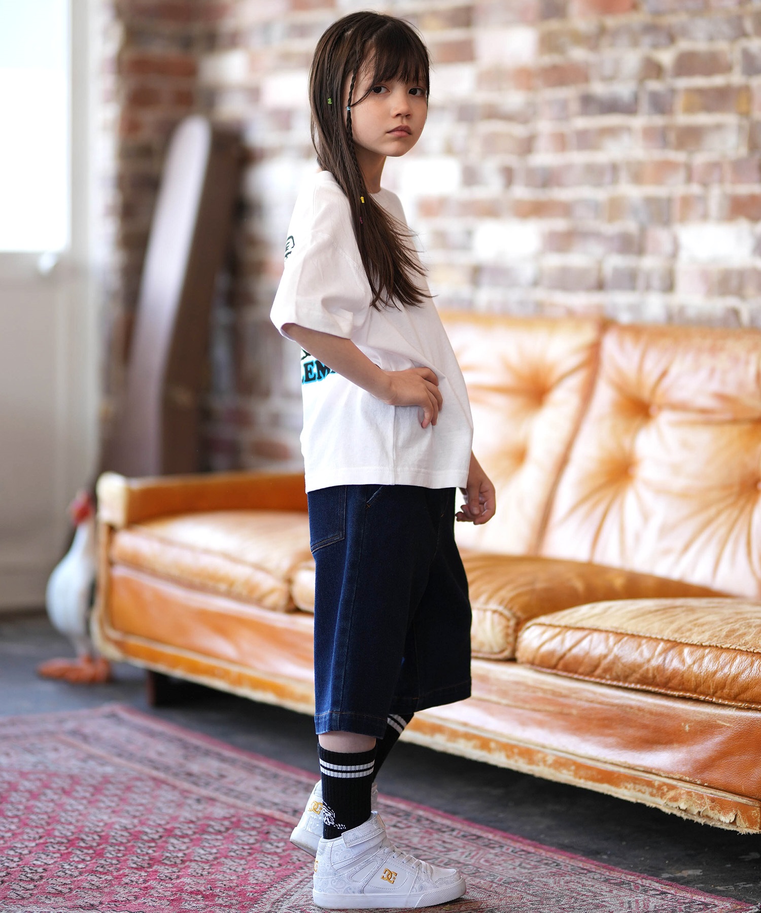 ELEMENT エレメント 半袖 Tシャツ キッズ ジュニア 子供 ロゴ バックプリント BG025250(WHT-130cm)
