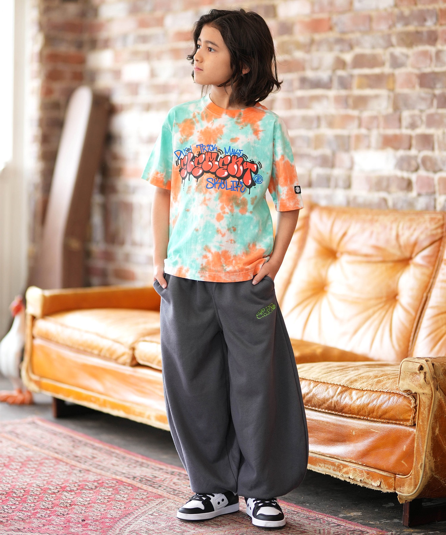 ELEMENT エレメント 半袖 Tシャツ キッズ ジュニア 子供 ロゴ フロント