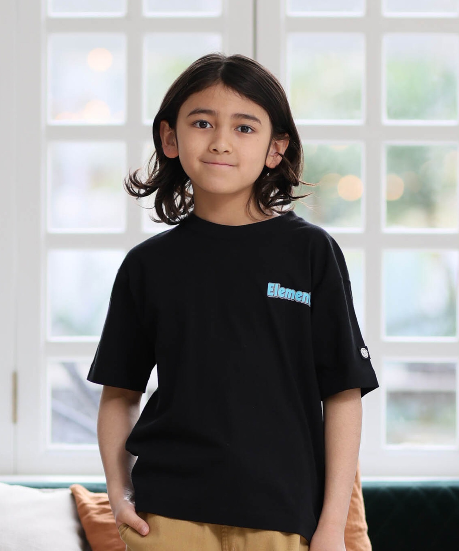 ELEMENT エレメント 半袖 Tシャツ キッズ ジュニア 子供 ロゴ バックプリント BG025254(WHT-130cm)