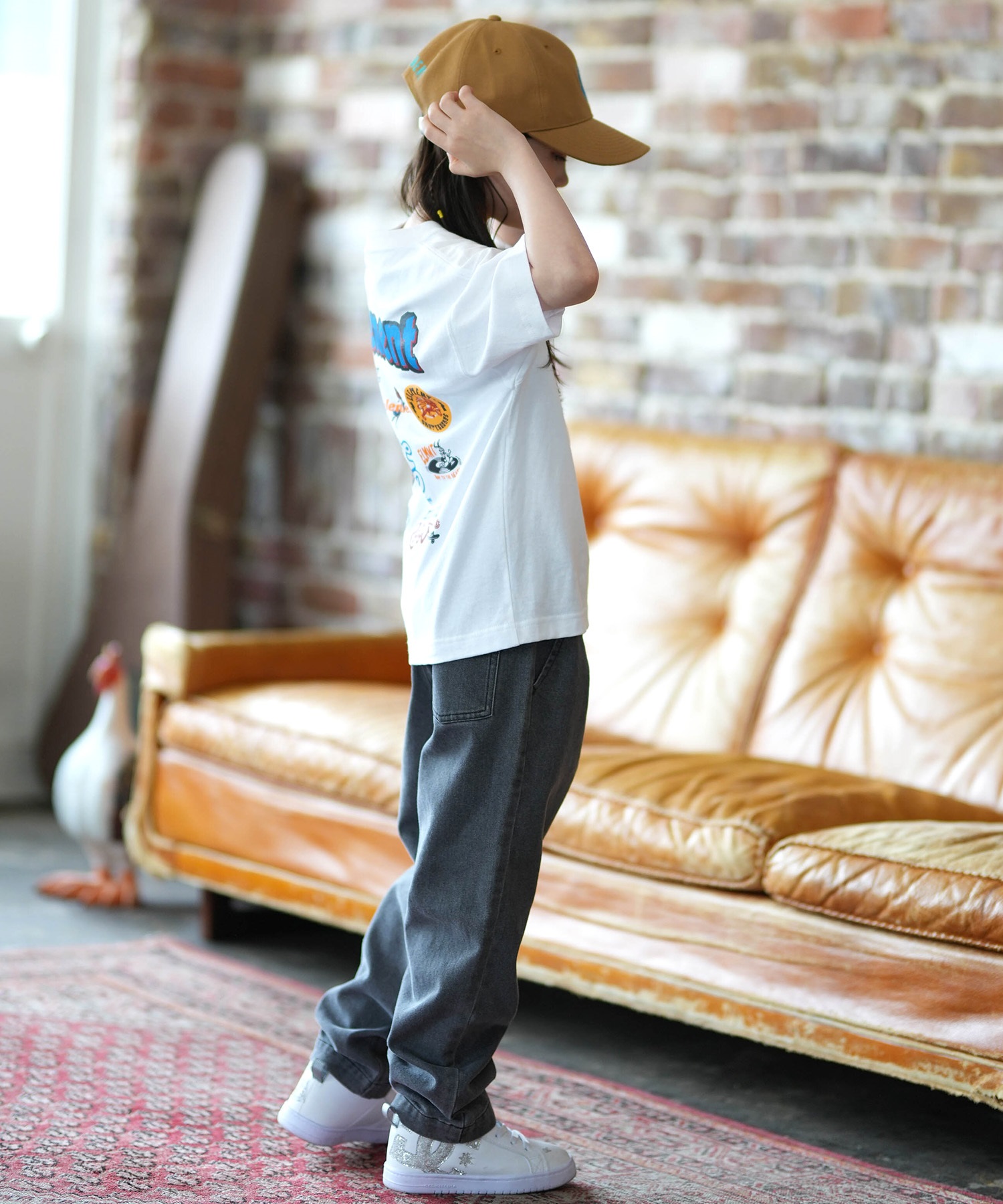 ELEMENT エレメント 半袖 Tシャツ キッズ ジュニア 子供 ロゴ バックプリント BG025254(WHT-130cm)