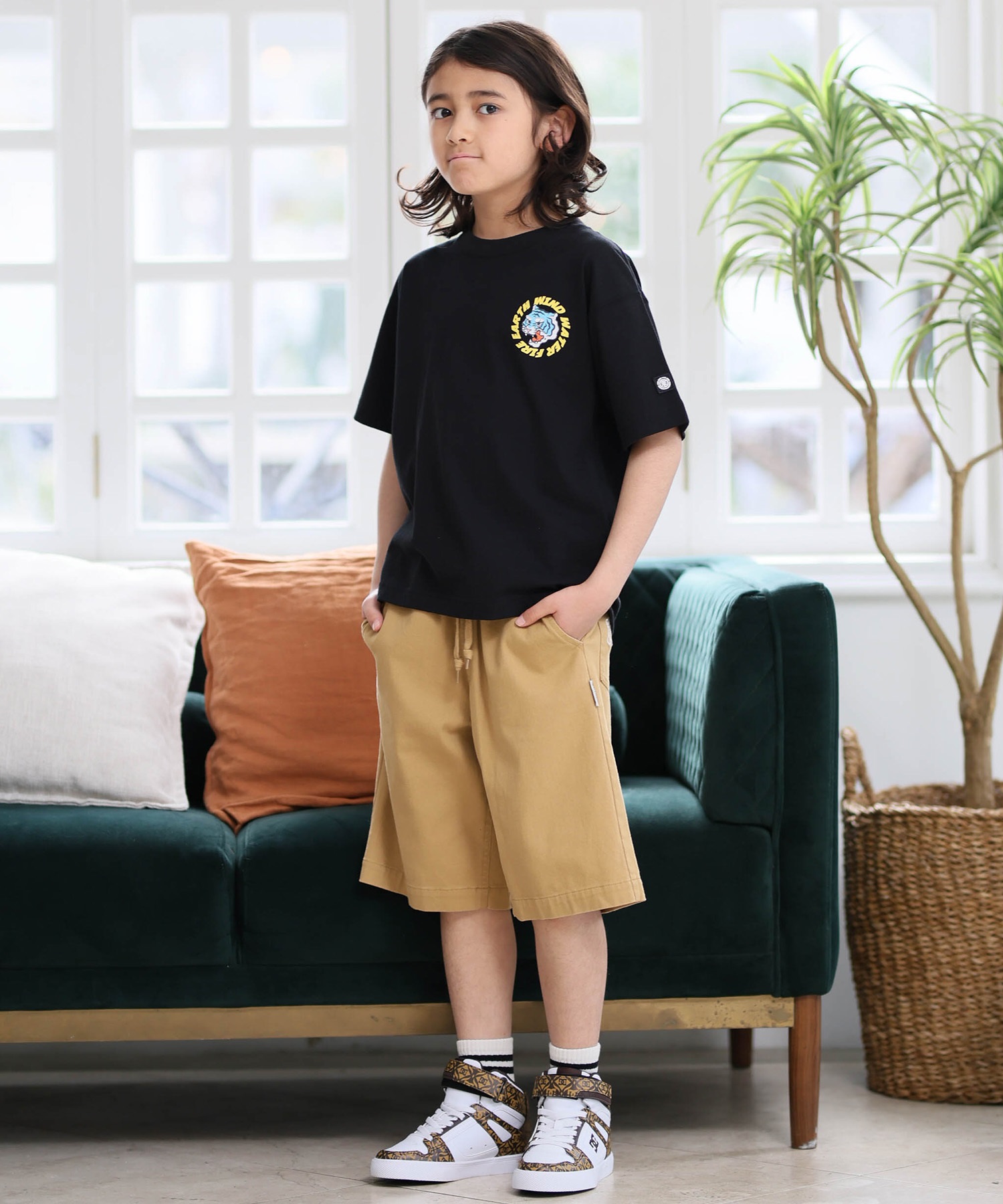ELEMENT エレメント 半袖 Tシャツ キッズ ジュニア 子供 ロゴ バックプリント BG025258(WHT-130cm)