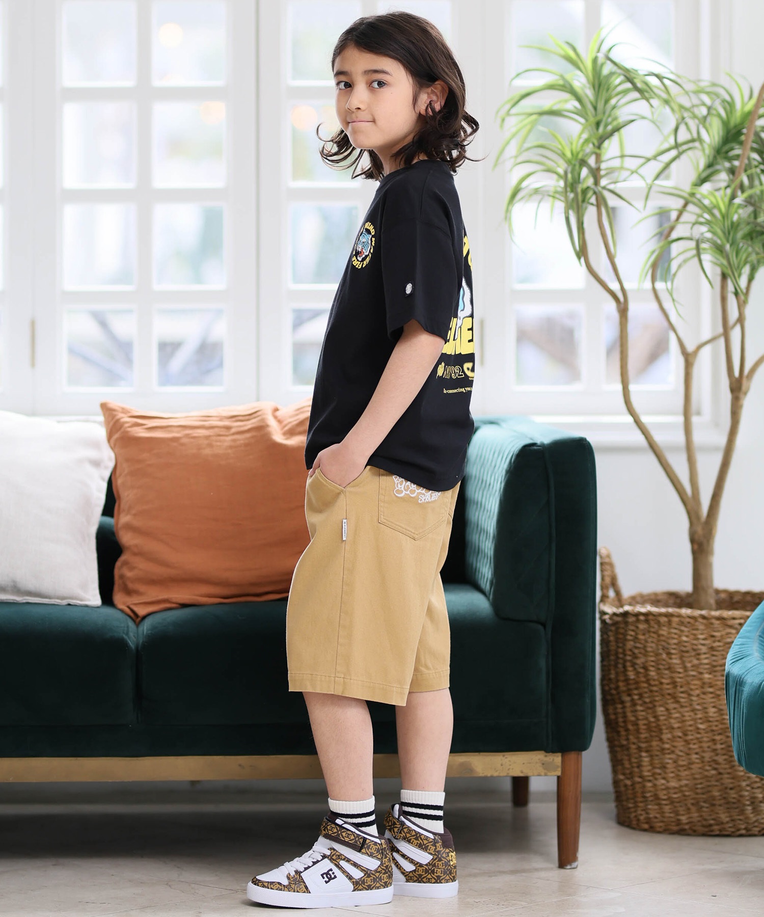 ELEMENT エレメント 半袖 Tシャツ キッズ ジュニア 子供 ロゴ バックプリント BG025258(WHT-130cm)