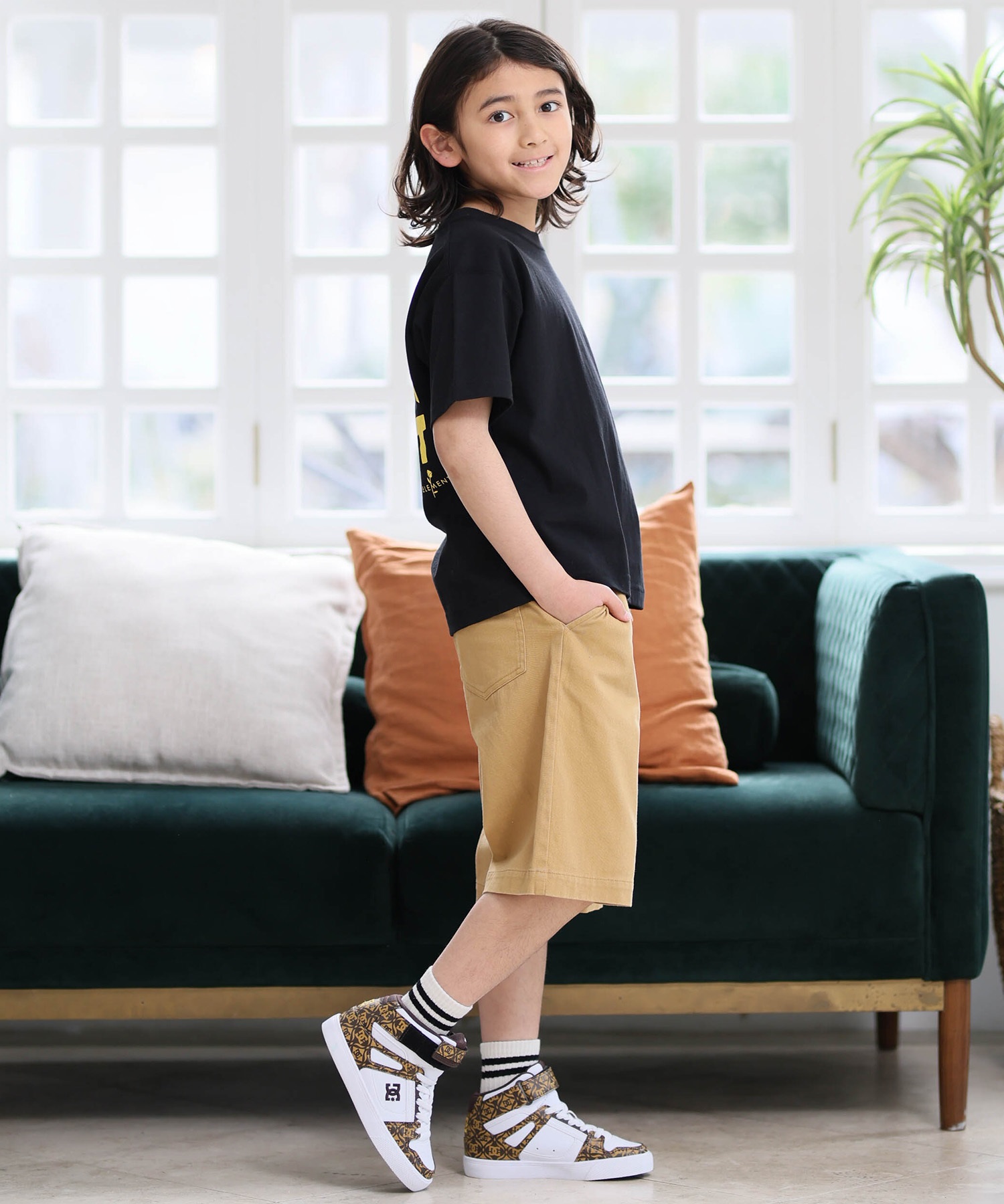 ELEMENT エレメント 半袖 Tシャツ キッズ ジュニア 子供 ロゴ バックプリント BG025258(WHT-130cm)