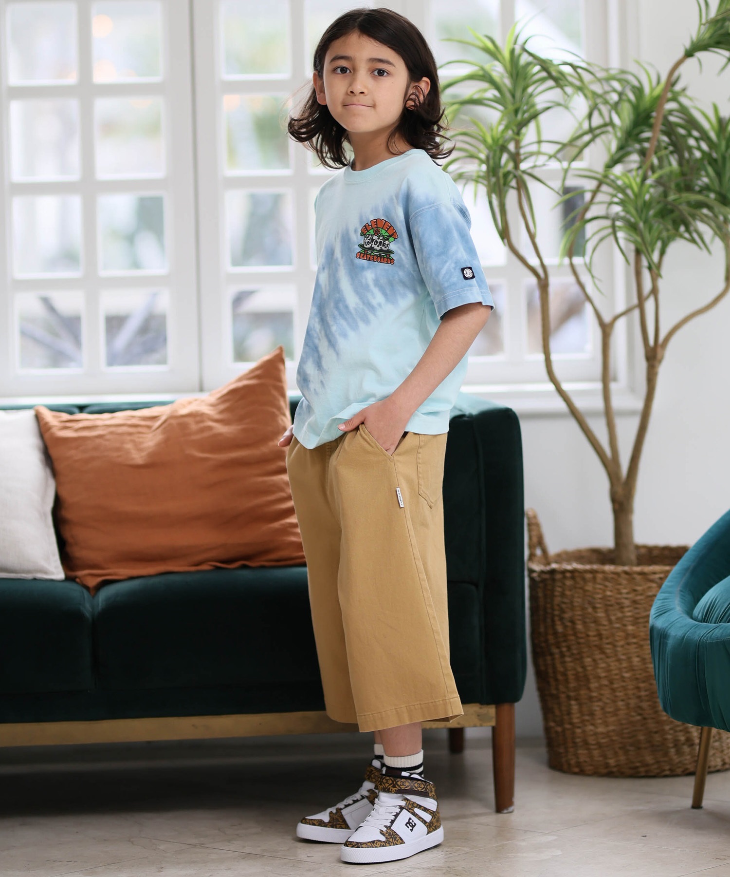 激レア ジェレミースコット フードファイト Tシャツ 半袖総柄 ブルー L 綿 ELEMENT エレメント 半袖 Tシャツ キッズ ジュニア 子供 TIMBER 3 2ND