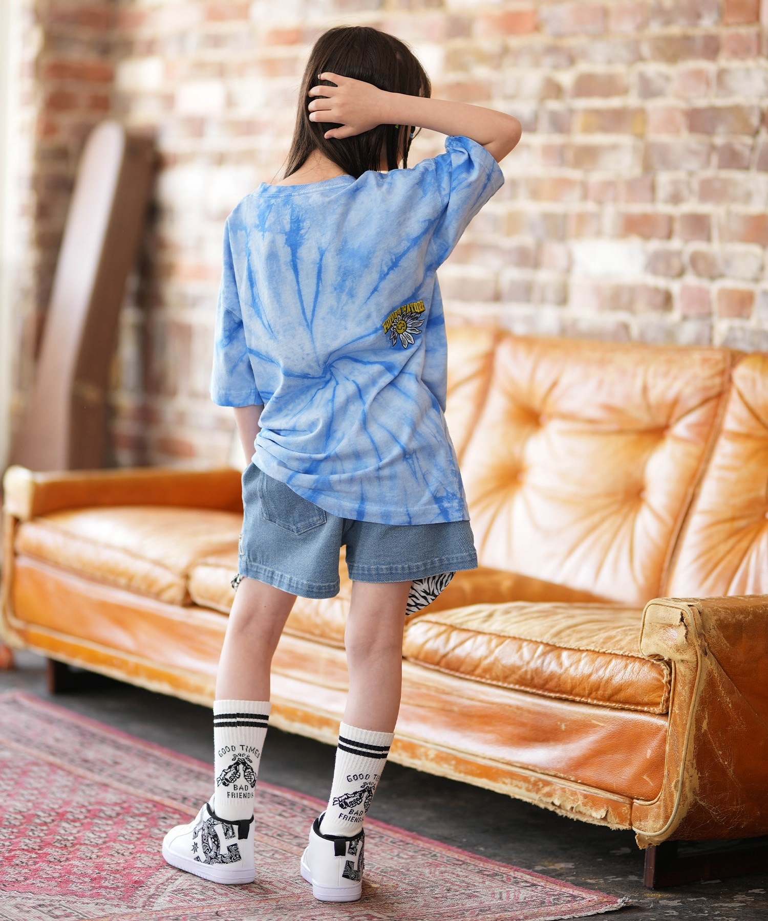 ELEMENT エレメント 半袖 Tシャツ キッズ ジュニア 子供 オーバーサイズ FLOWER SS G BG025P06(BSP-130cm)