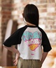 ELEMENT エレメント 半袖 Tシャツ キッズ ジュニア 子供 クロップド丈 ショート丈 RAGLAN WIDE SS G BG025P08(CHA-130cm)