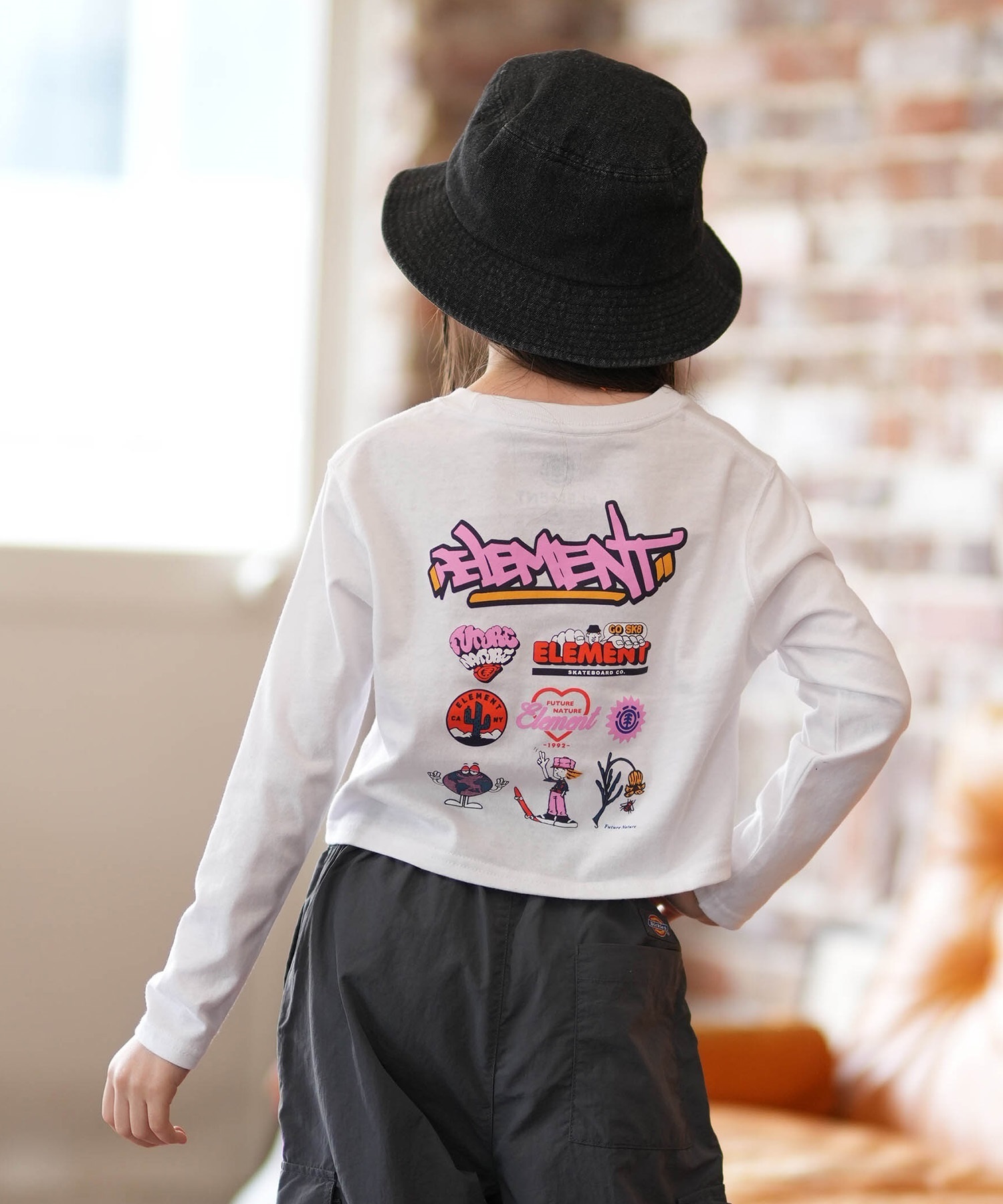 ELEMENT エレメント 長袖 Tシャツ キッズ ジュニア バックプリント