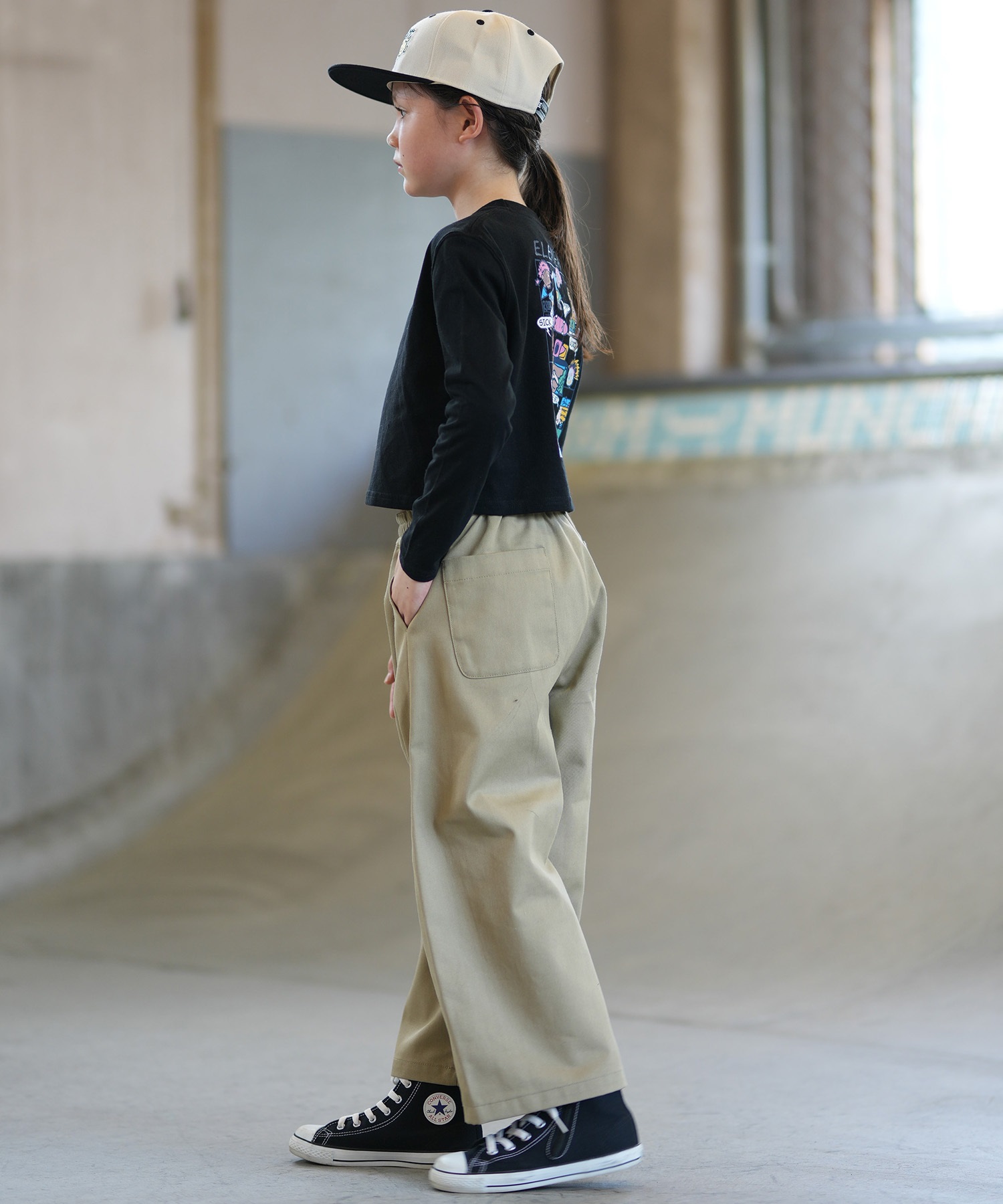 ELEMENT エレメント 長袖 Tシャツ ロンT キッズ 子供 ショート丈